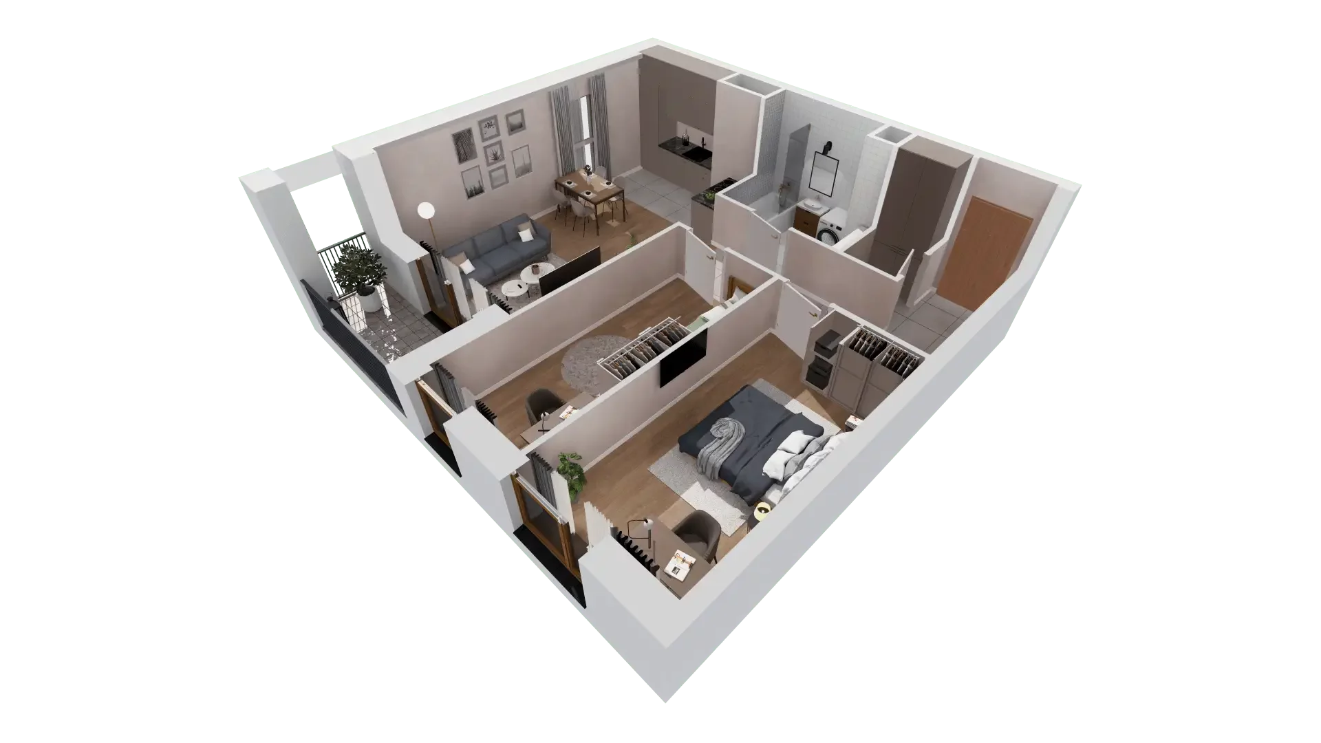 3 pokoje, mieszkanie 64,31 m², piętro 1, oferta nr 1A.1.11, Francuska Park VIIIB, Katowice, Osiedle Paderewskiego-Muchowiec, Muchowiec, ul. Szybowcowa