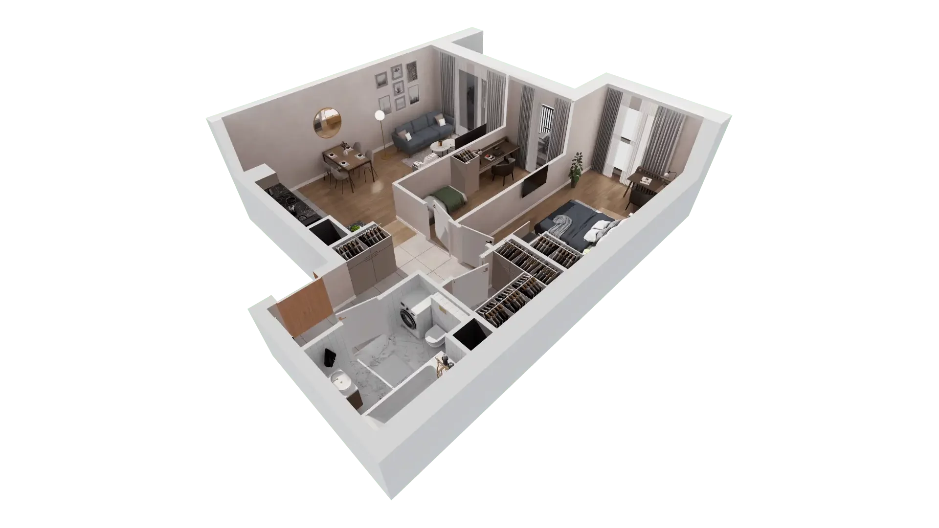 3 pokoje, mieszkanie 63,89 m², piętro 1, oferta nr 1B.1.93, Francuska Park VIIIB, Katowice, Osiedle Paderewskiego-Muchowiec, Muchowiec, ul. Szybowcowa