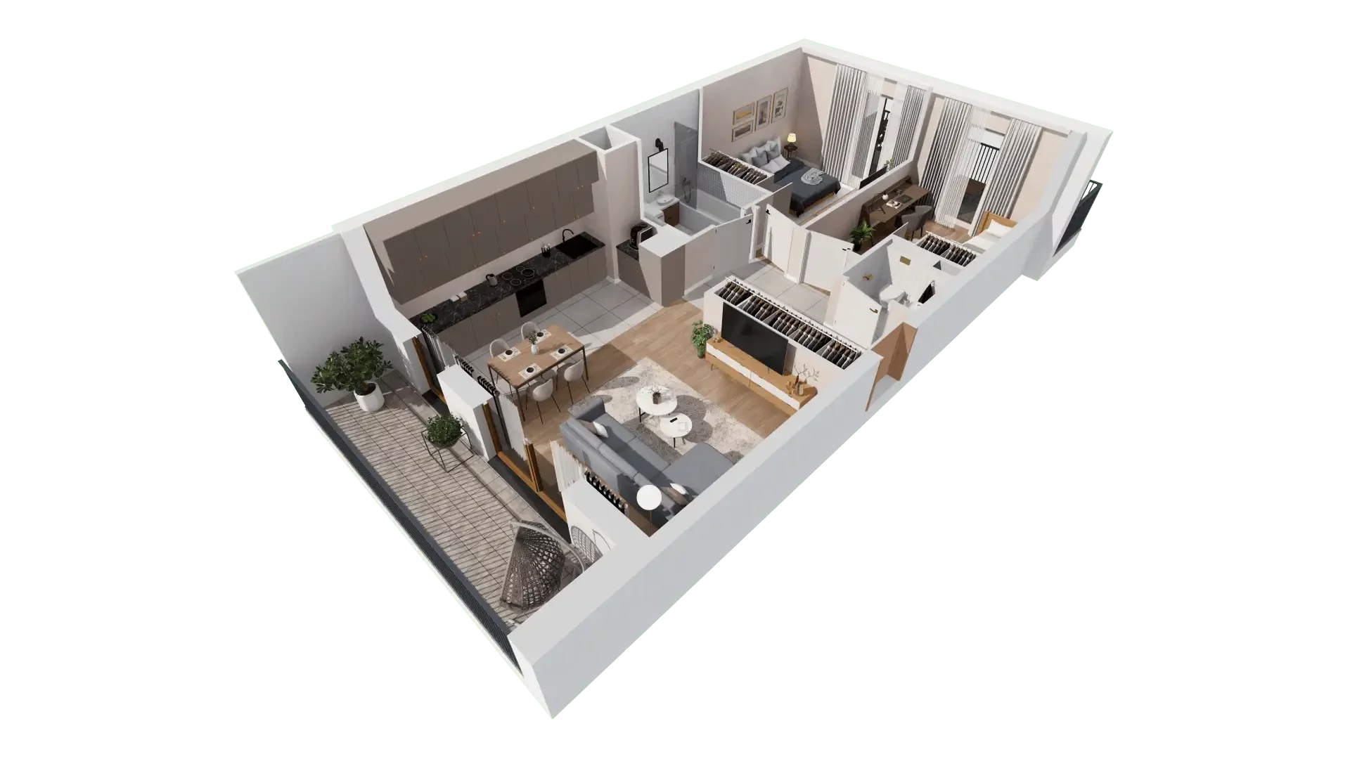 3 pokoje, mieszkanie 60,72 m², piętro 1, oferta nr 1D.1.176, Francuska Park VIIIB, Katowice, Osiedle Paderewskiego-Muchowiec, Muchowiec, ul. Szybowcowa