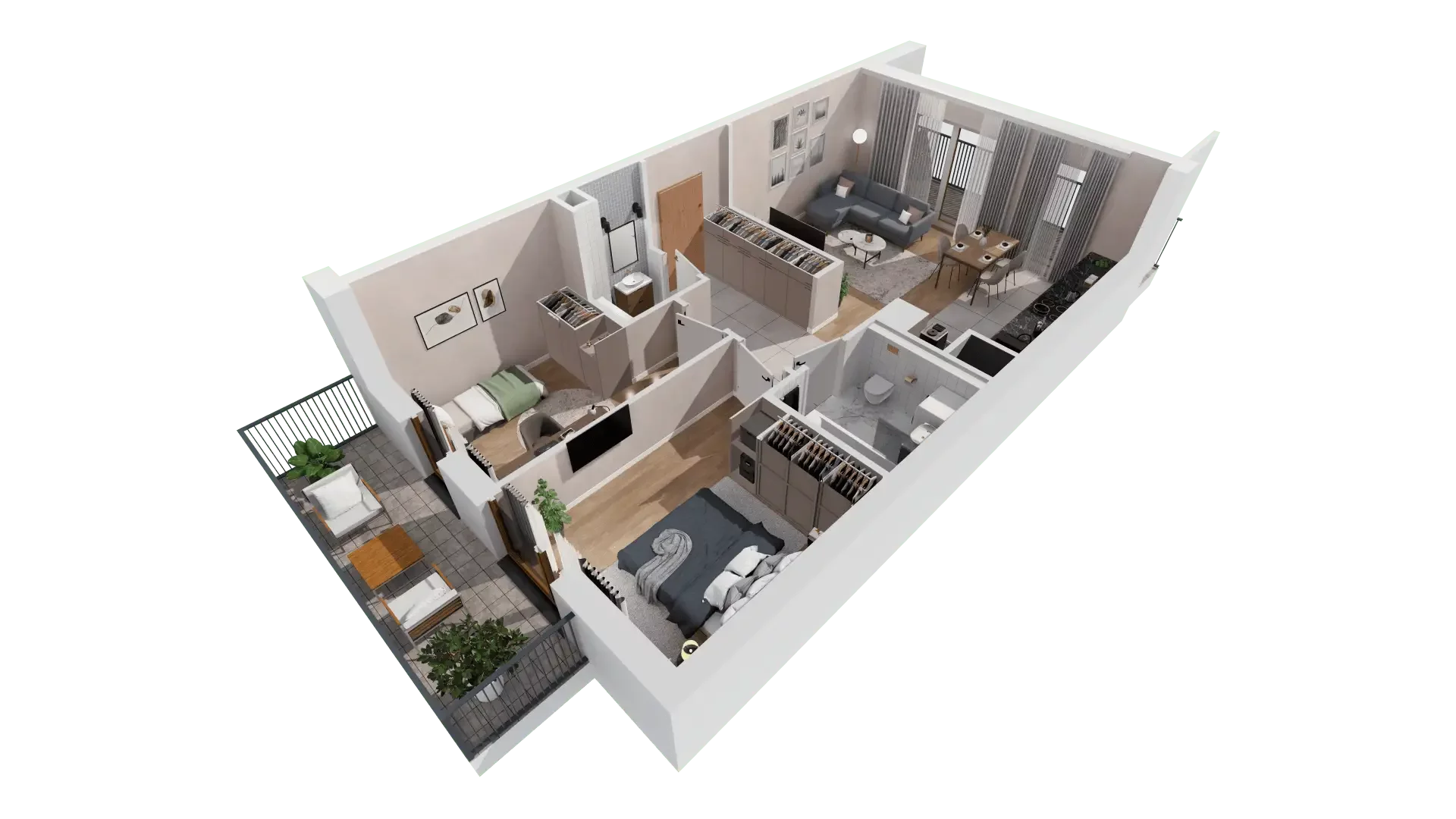 3 pokoje, mieszkanie 60,72 m², piętro 1, oferta nr 1D.1.176, Francuska Park VIIIB, Katowice, Osiedle Paderewskiego-Muchowiec, Muchowiec, ul. Szybowcowa