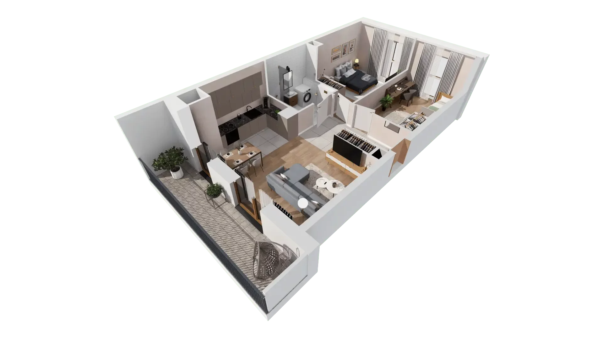 3 pokoje, mieszkanie 60,25 m², piętro 2, oferta nr 1C.2.155, Francuska Park VIIIB, Katowice, Osiedle Paderewskiego-Muchowiec, Muchowiec, ul. Szybowcowa