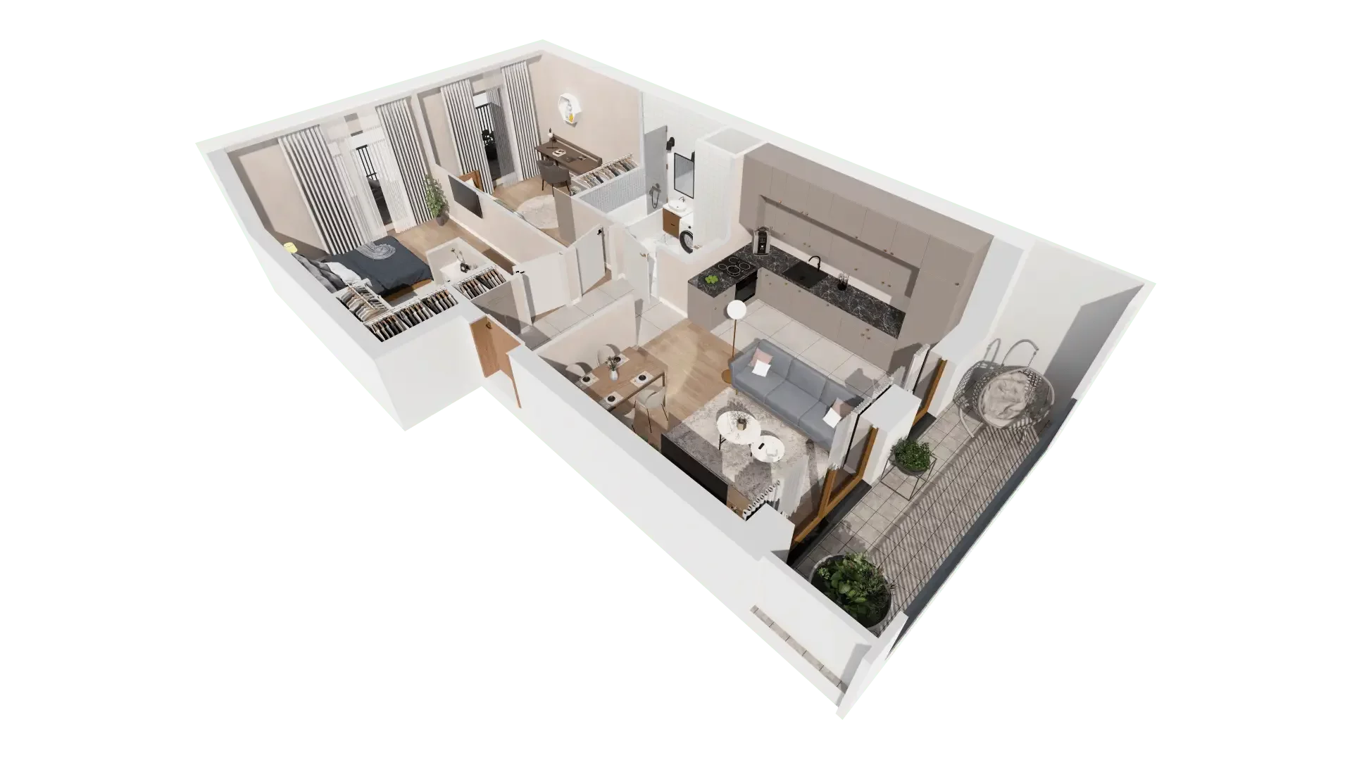 3 pokoje, mieszkanie 58,70 m², piętro 3, oferta nr 1D.3.180, Francuska Park VIIIB, Katowice, Osiedle Paderewskiego-Muchowiec, Muchowiec, ul. Szybowcowa