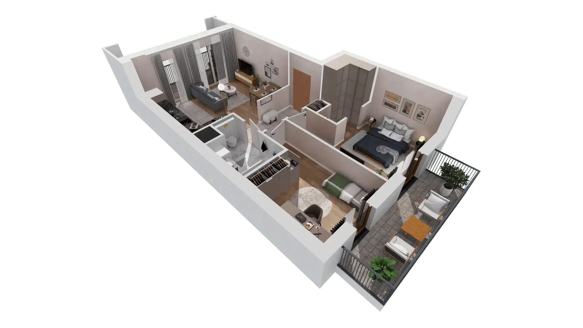 3 pokoje, mieszkanie 58,70 m², piętro 3, oferta nr 1D.3.180, Francuska Park VIIIB, Katowice, Osiedle Paderewskiego-Muchowiec, Muchowiec, ul. Szybowcowa