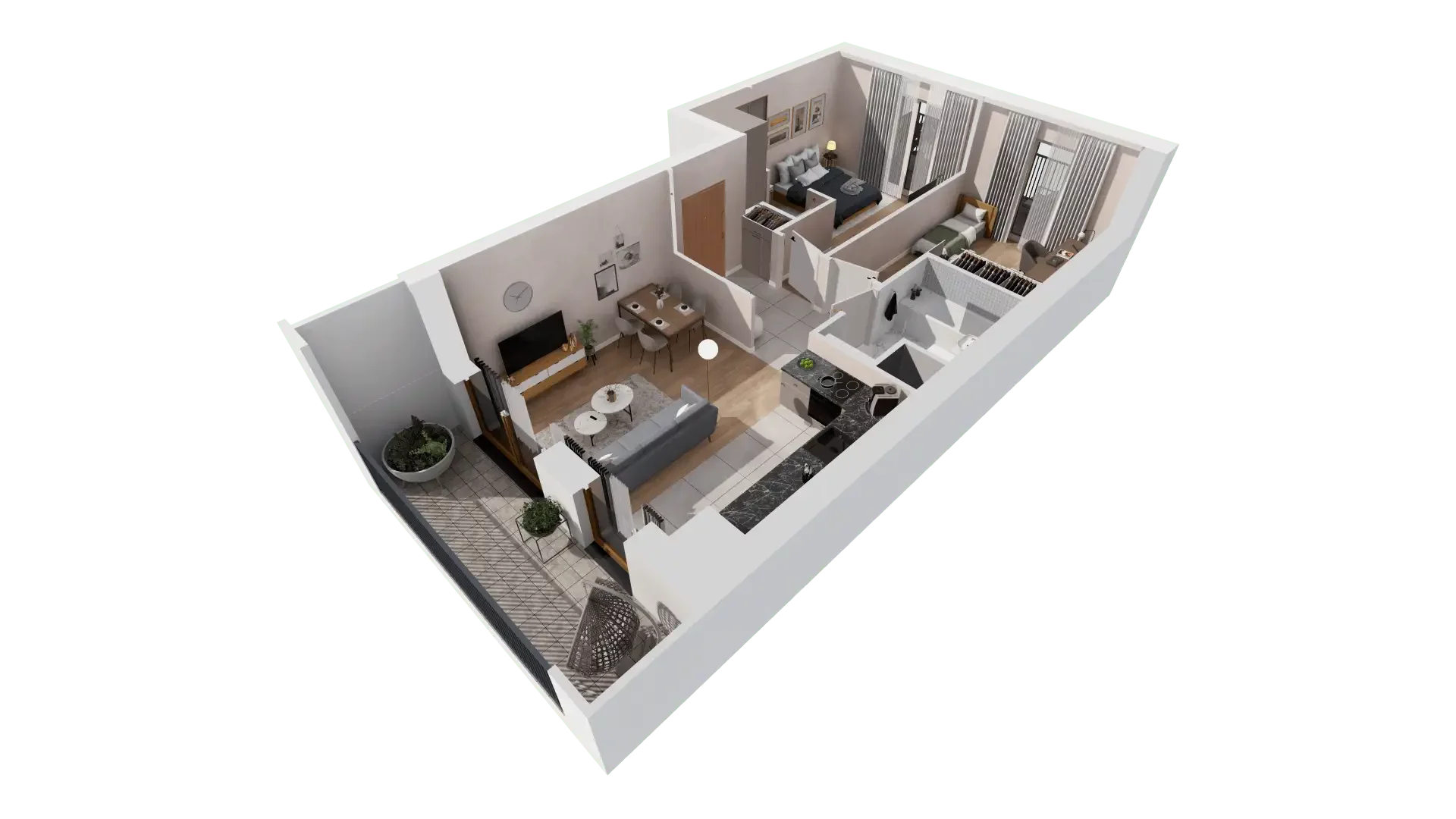 3 pokoje, mieszkanie 58,70 m², piętro 3, oferta nr 1D.3.180, Francuska Park VIIIB, Katowice, Osiedle Paderewskiego-Muchowiec, Muchowiec, ul. Szybowcowa