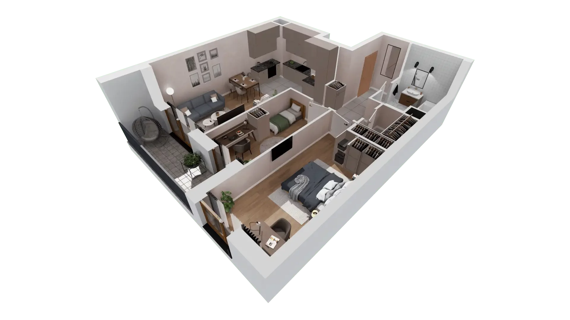 3 pokoje, mieszkanie 64,22 m², piętro 5, oferta nr 1A.5.53, Francuska Park VIIIB, Katowice, Osiedle Paderewskiego-Muchowiec, Muchowiec, ul. Szybowcowa