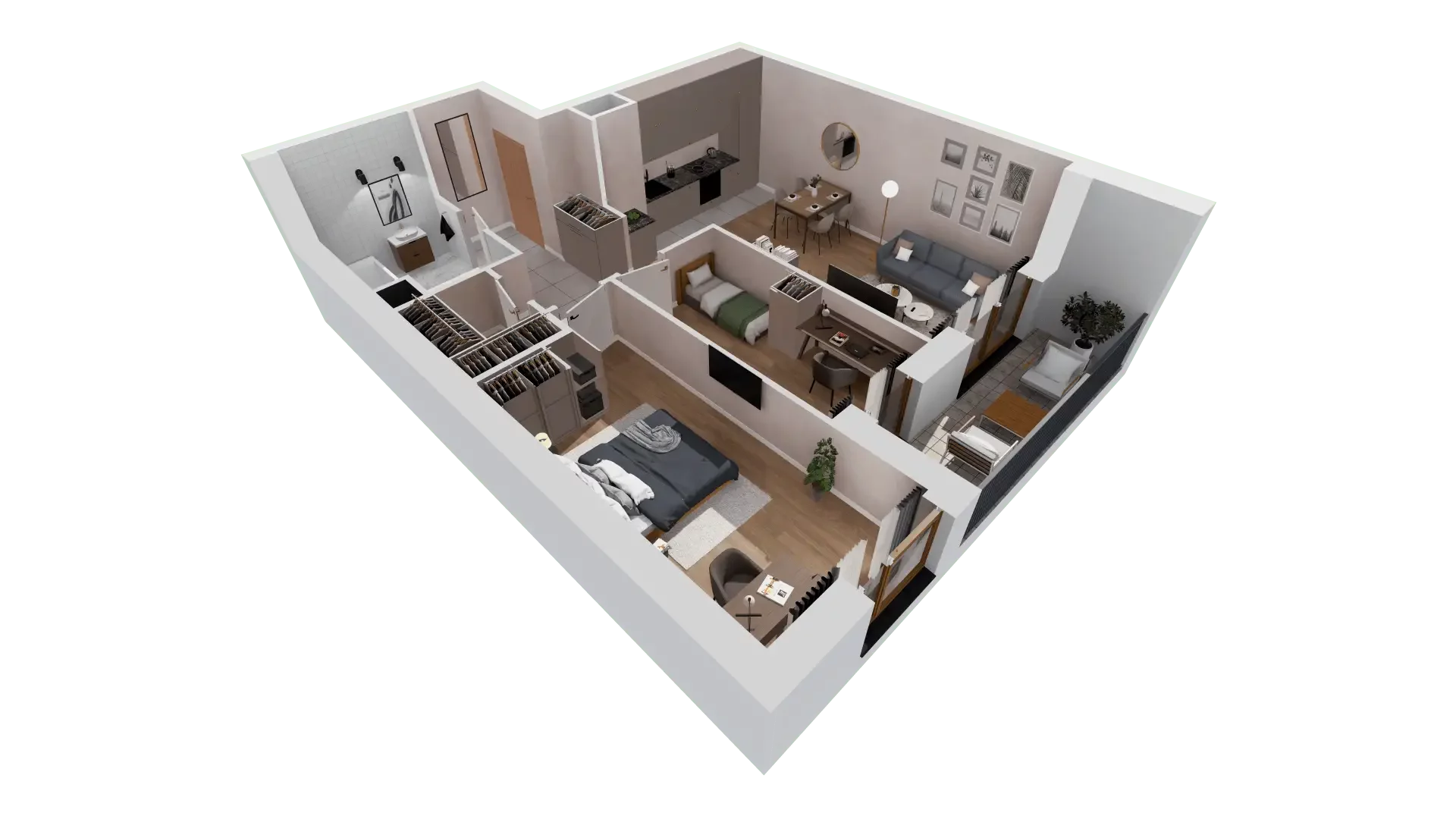 3 pokoje, mieszkanie 65,49 m², piętro 5, oferta nr 1B.5.117, Francuska Park VIIIB, Katowice, Osiedle Paderewskiego-Muchowiec, Muchowiec, ul. Szybowcowa