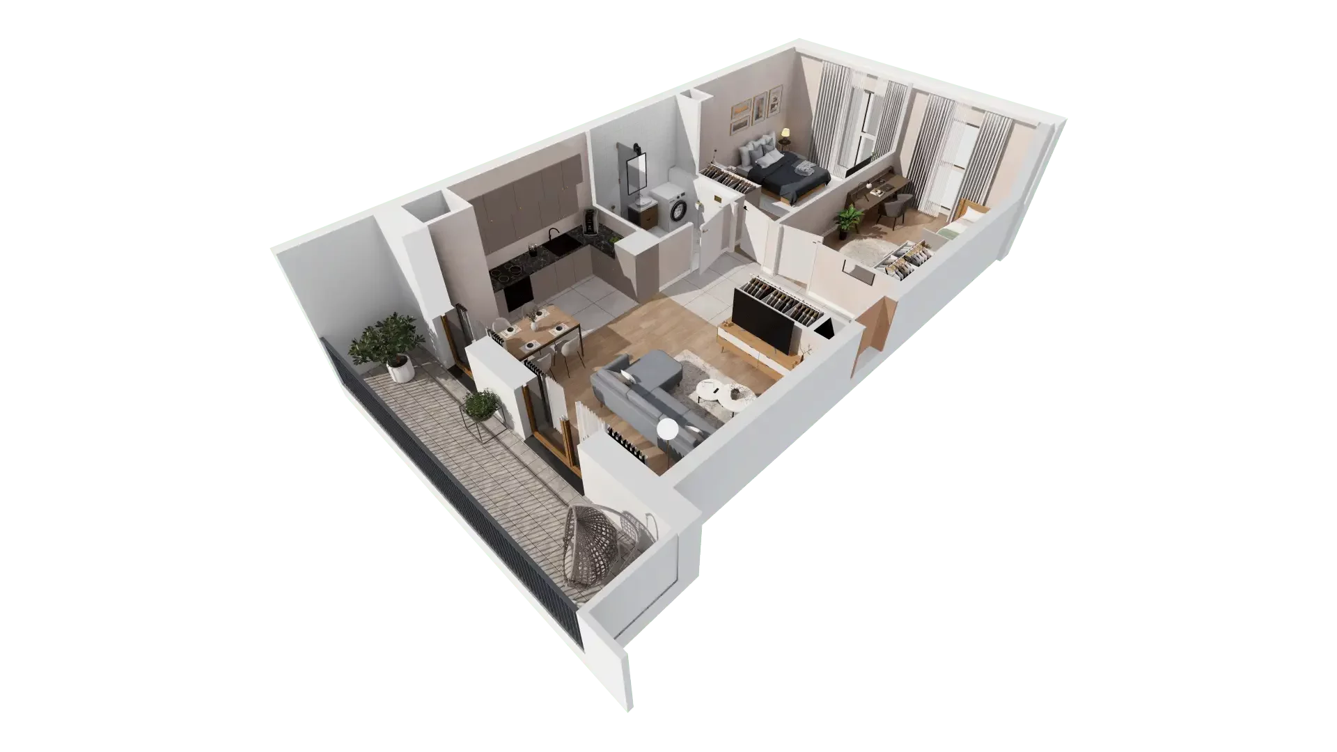 3 pokoje, mieszkanie 61,46 m², piętro 7, oferta nr 1C.7.170, Francuska Park VIIIB, Katowice, Osiedle Paderewskiego-Muchowiec, Muchowiec, ul. Szybowcowa