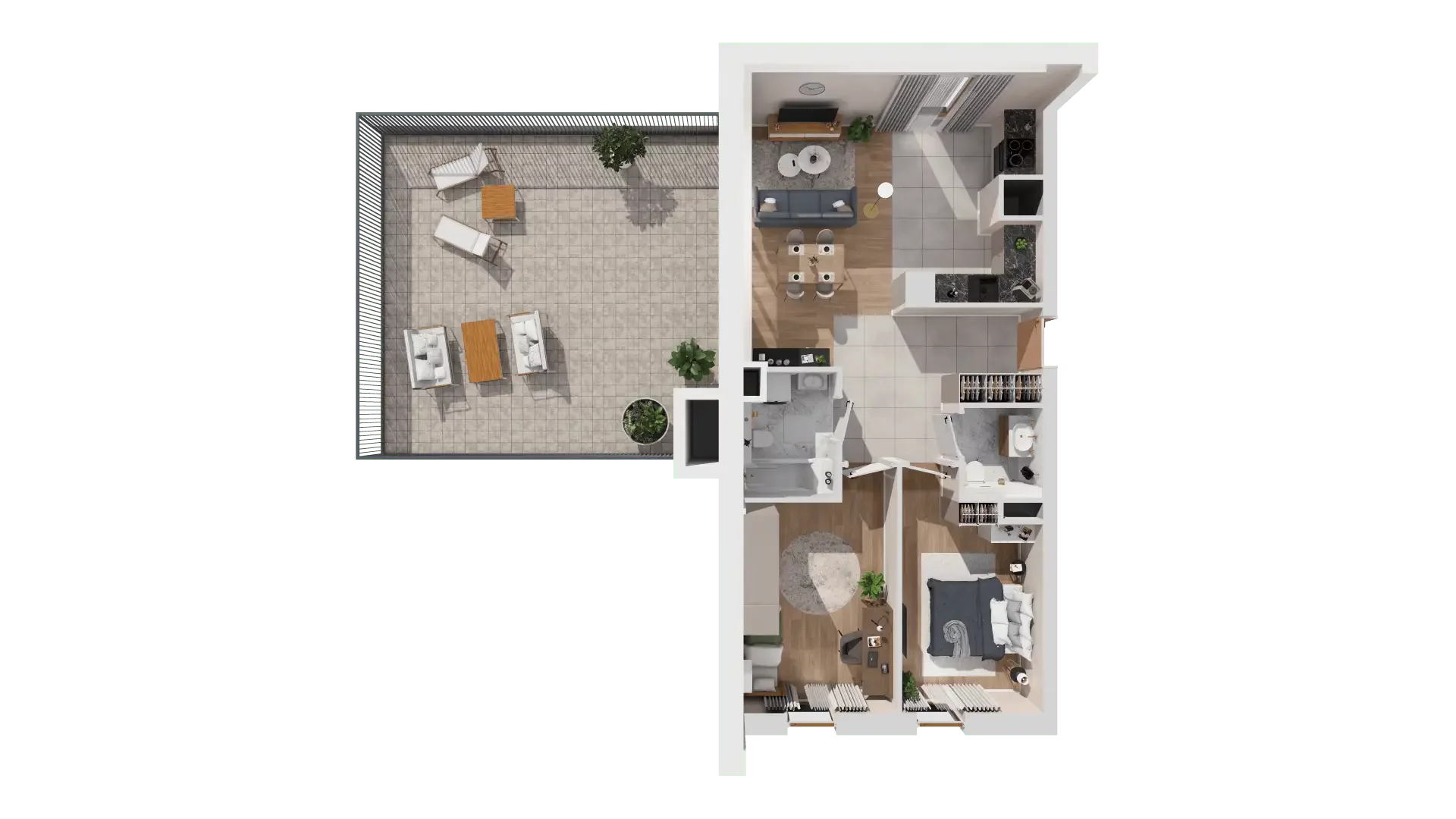 3 pokoje, mieszkanie 69,78 m², piętro 8, oferta nr 1B.8.140, Francuska Park VIIIB, Katowice, Osiedle Paderewskiego-Muchowiec, Muchowiec, ul. Szybowcowa