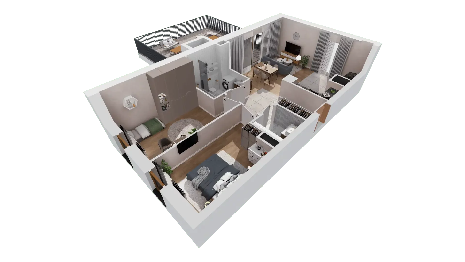 3 pokoje, mieszkanie 69,78 m², piętro 8, oferta nr 1B.8.140, Francuska Park VIIIB, Katowice, Osiedle Paderewskiego-Muchowiec, Muchowiec, ul. Szybowcowa