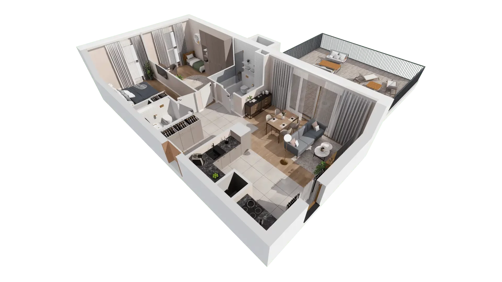 3 pokoje, mieszkanie 69,78 m², piętro 8, oferta nr 1B.8.140, Francuska Park VIIIB, Katowice, Osiedle Paderewskiego-Muchowiec, Muchowiec, ul. Szybowcowa
