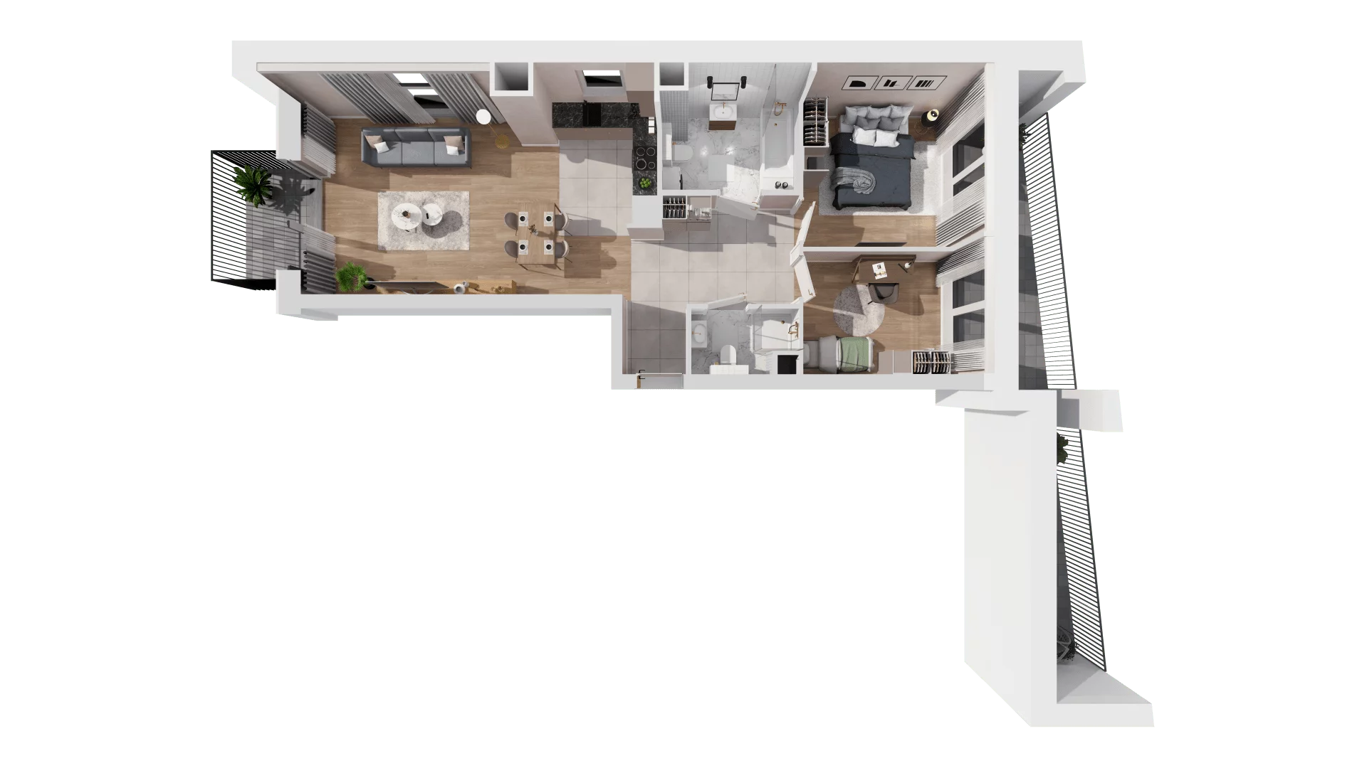 3 pokoje, mieszkanie 70,17 m², piętro 4, oferta nr 2-4-51, ATAL Aura II, Łódź, Bałuty, ul. Telefoniczna 15/17