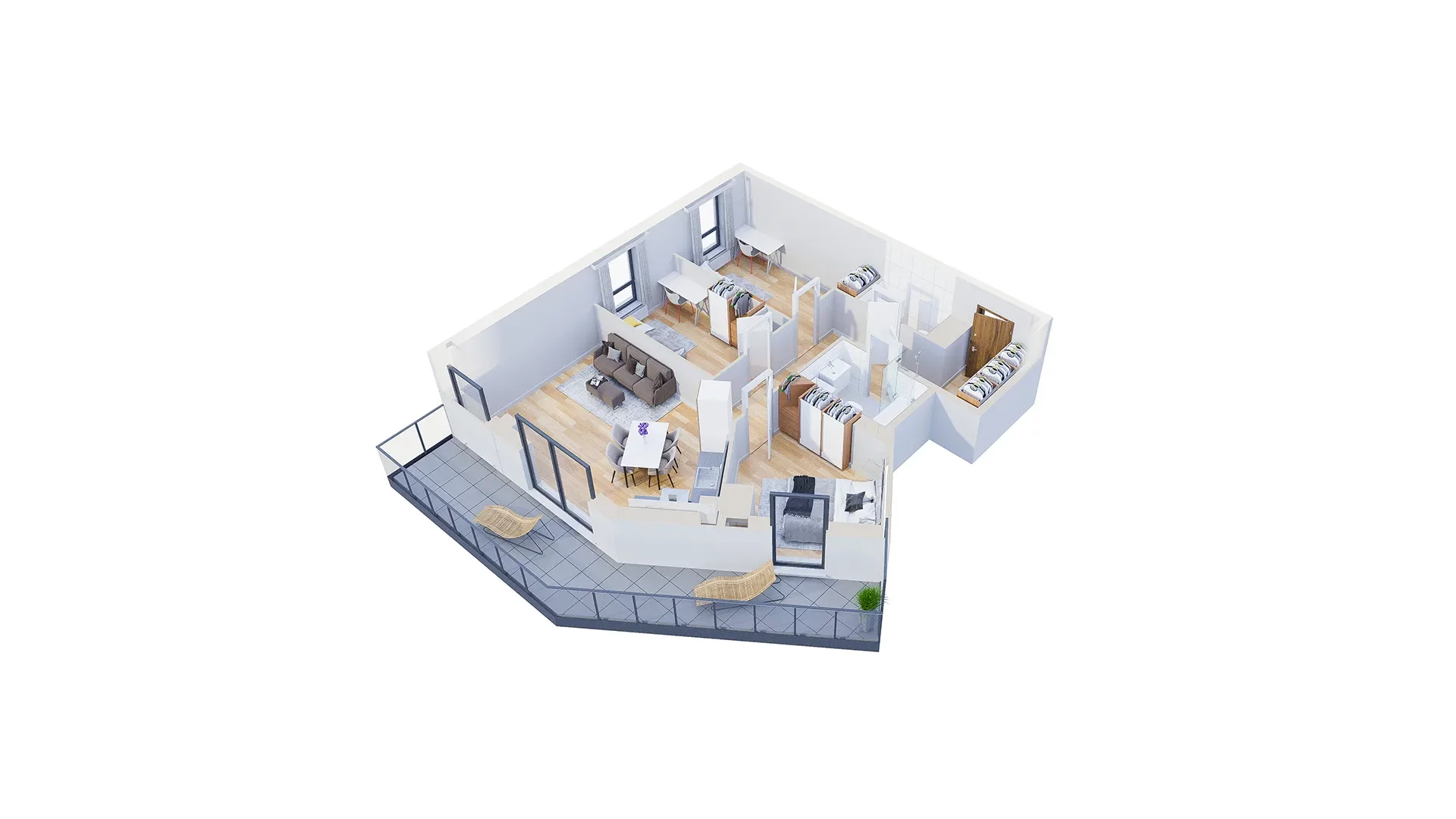 4 pokoje, mieszkanie 72,69 m², piętro 10, oferta nr 2.A73, Niebieski Bursztyn II, Reda, ul. Bosmańska