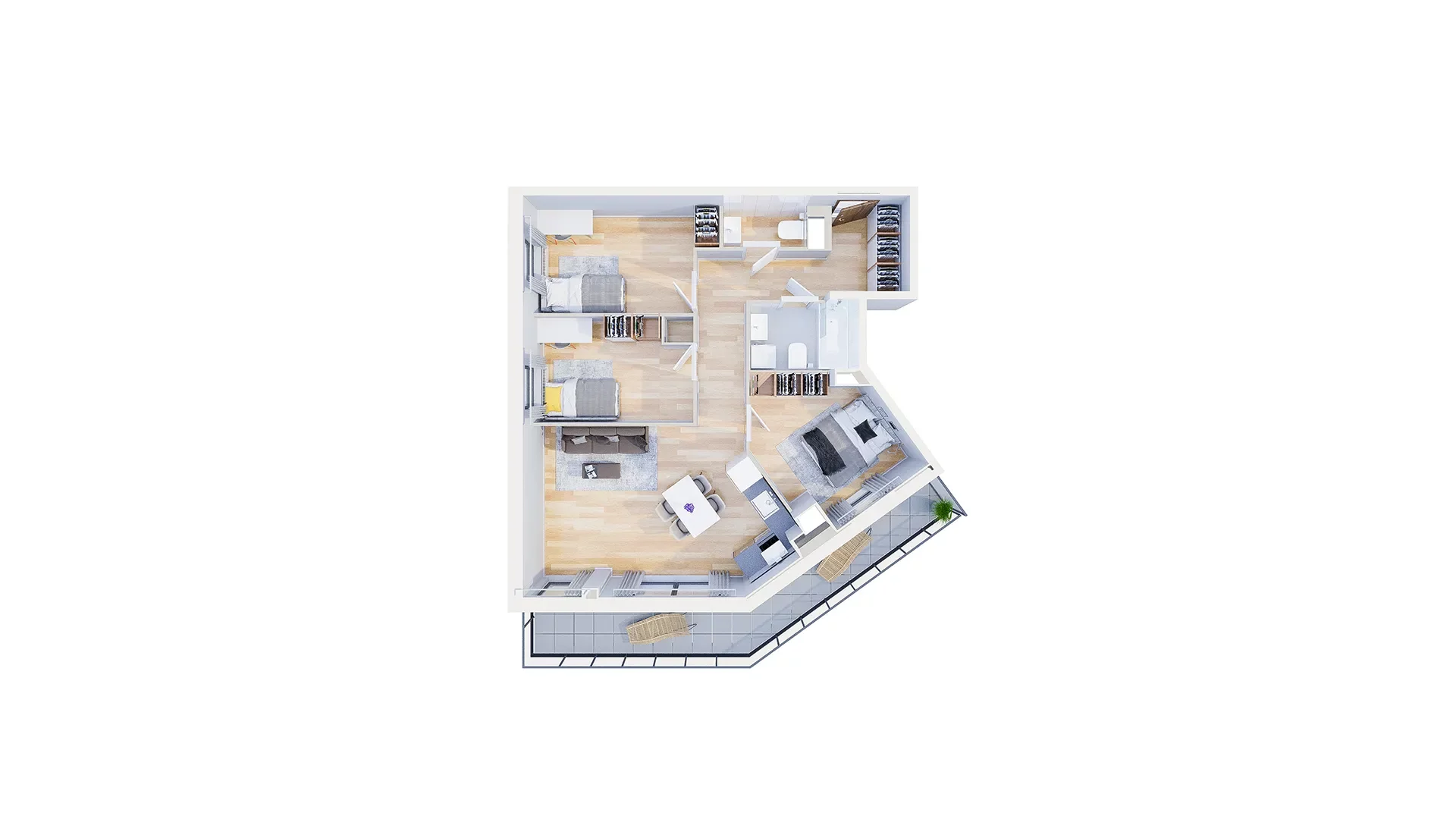 4 pokoje, mieszkanie 72,69 m², piętro 10, oferta nr 2.A73, Niebieski Bursztyn II, Reda, ul. Bosmańska