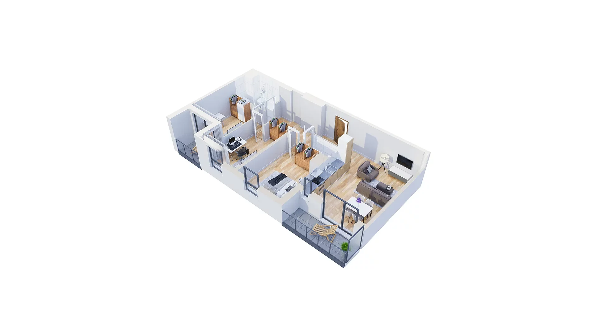 4 pokoje, mieszkanie 80,54 m², piętro 13, oferta nr 2.A106, Niebieski Bursztyn II, Reda, ul. Bosmańska