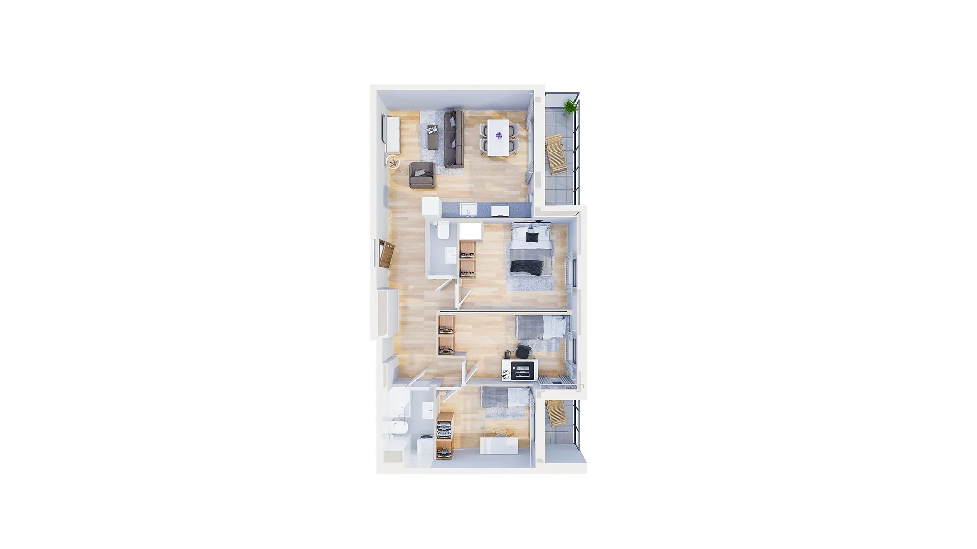 4 pokoje, mieszkanie 80,54 m², piętro 13, oferta nr 2.A106, Niebieski Bursztyn II, Reda, ul. Bosmańska