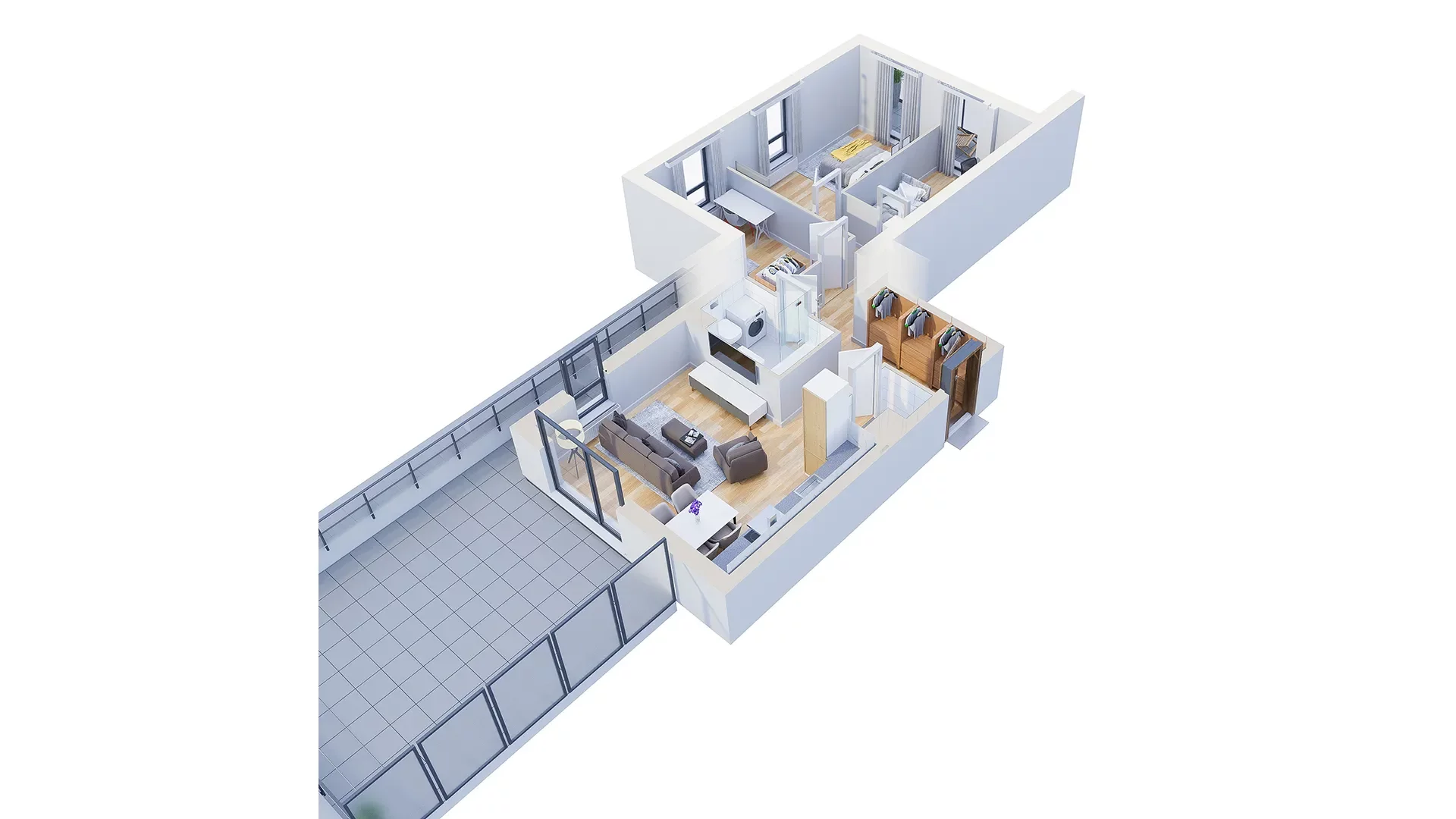 4 pokoje, mieszkanie 72,79 m², piętro 2, oferta nr 2.A2, Niebieski Bursztyn II, Reda, ul. Bosmańska