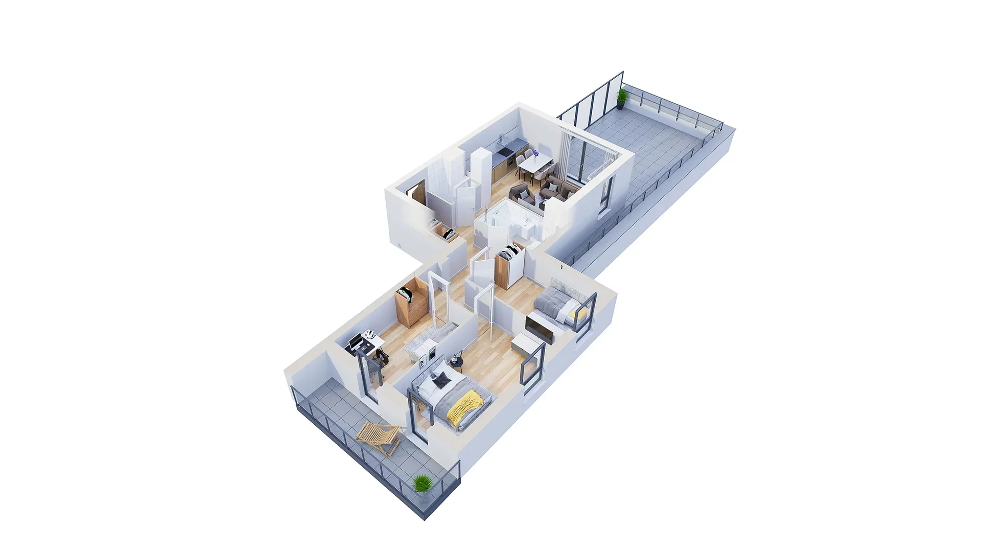 4 pokoje, mieszkanie 72,79 m², piętro 2, oferta nr 2.A2, Niebieski Bursztyn II, Reda, ul. Bosmańska