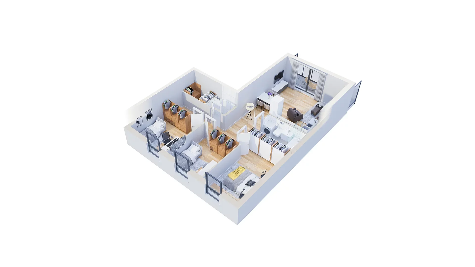 4 pokoje, mieszkanie 78,07 m², piętro 2, oferta nr 2.C4, Niebieski Bursztyn II, Reda, ul. Bosmańska