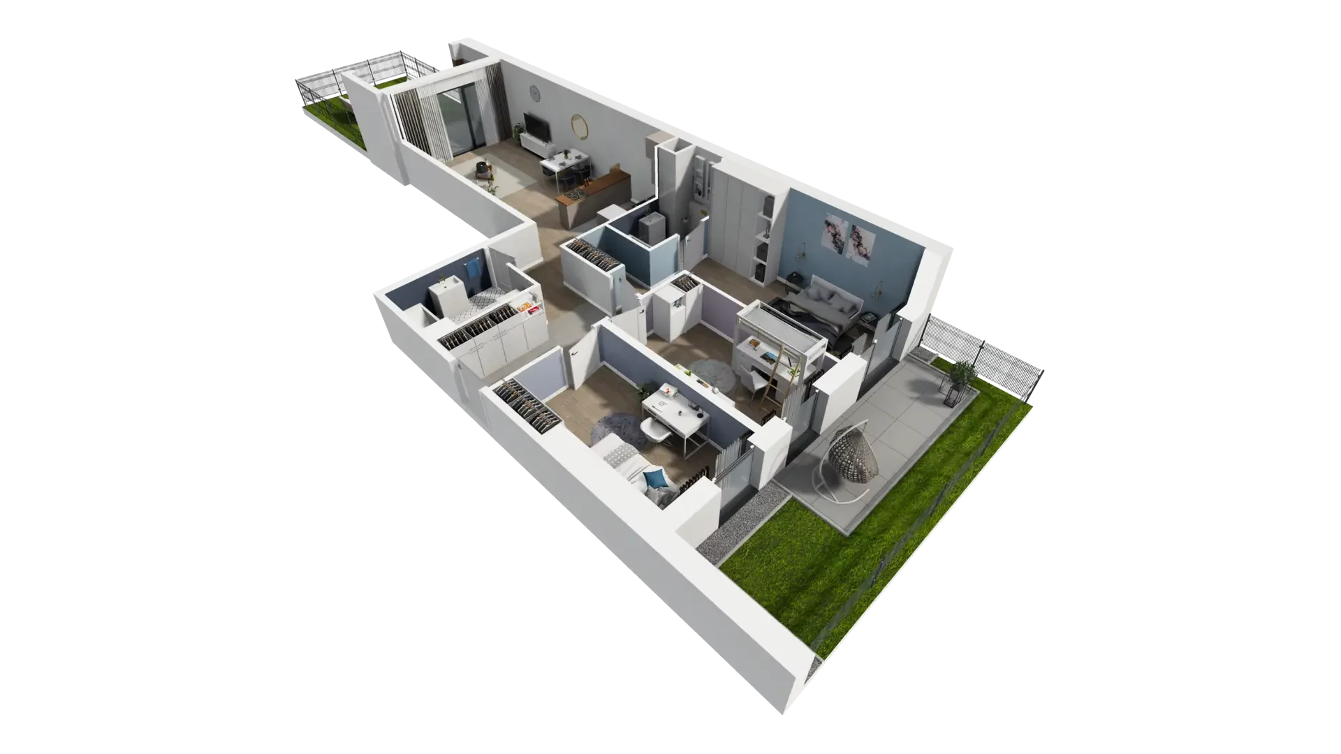 4 pokoje, mieszkanie 88,33 m², parter, oferta nr B1.0.2, ATAL Symbioza, Gdynia, Cisowa, ul. Kcyńska