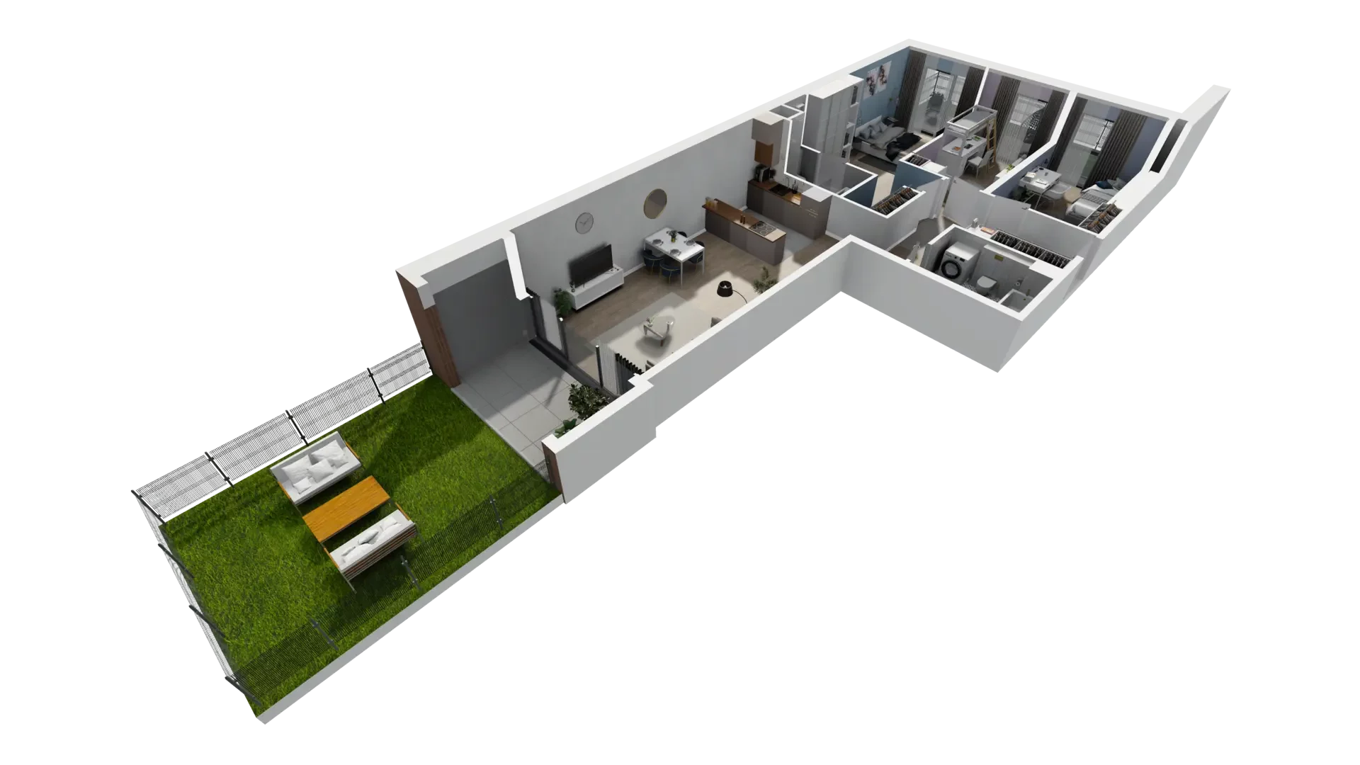 4 pokoje, mieszkanie 88,33 m², parter, oferta nr B1.0.2, ATAL Symbioza, Gdynia, Cisowa, ul. Kcyńska