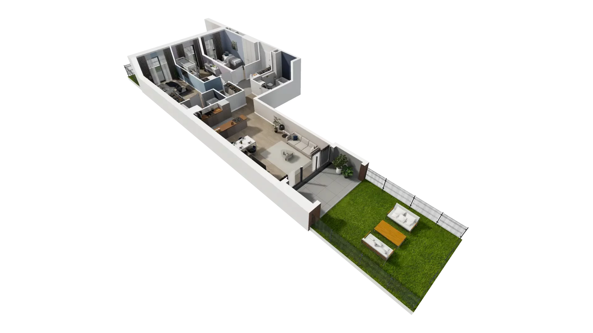 4 pokoje, mieszkanie 88,33 m², parter, oferta nr B1.0.2, ATAL Symbioza, Gdynia, Cisowa, ul. Kcyńska