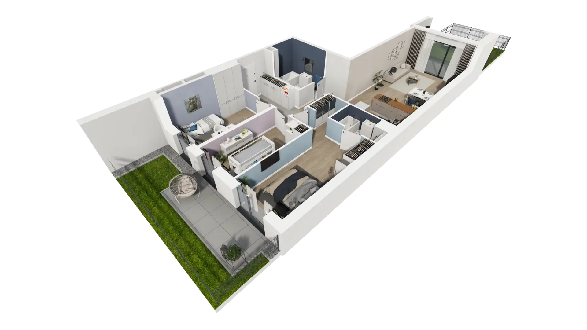 4 pokoje, mieszkanie 88,33 m², parter, oferta nr B1.0.2, ATAL Symbioza, Gdynia, Cisowa, ul. Kcyńska