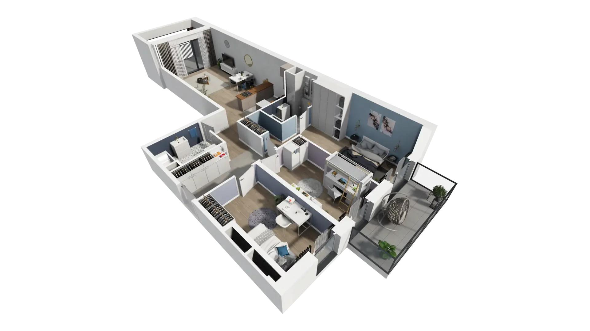 4 pokoje, mieszkanie 88,49 m², piętro 5, oferta nr B1.5.2, ATAL Symbioza, Gdynia, Cisowa, ul. Kcyńska