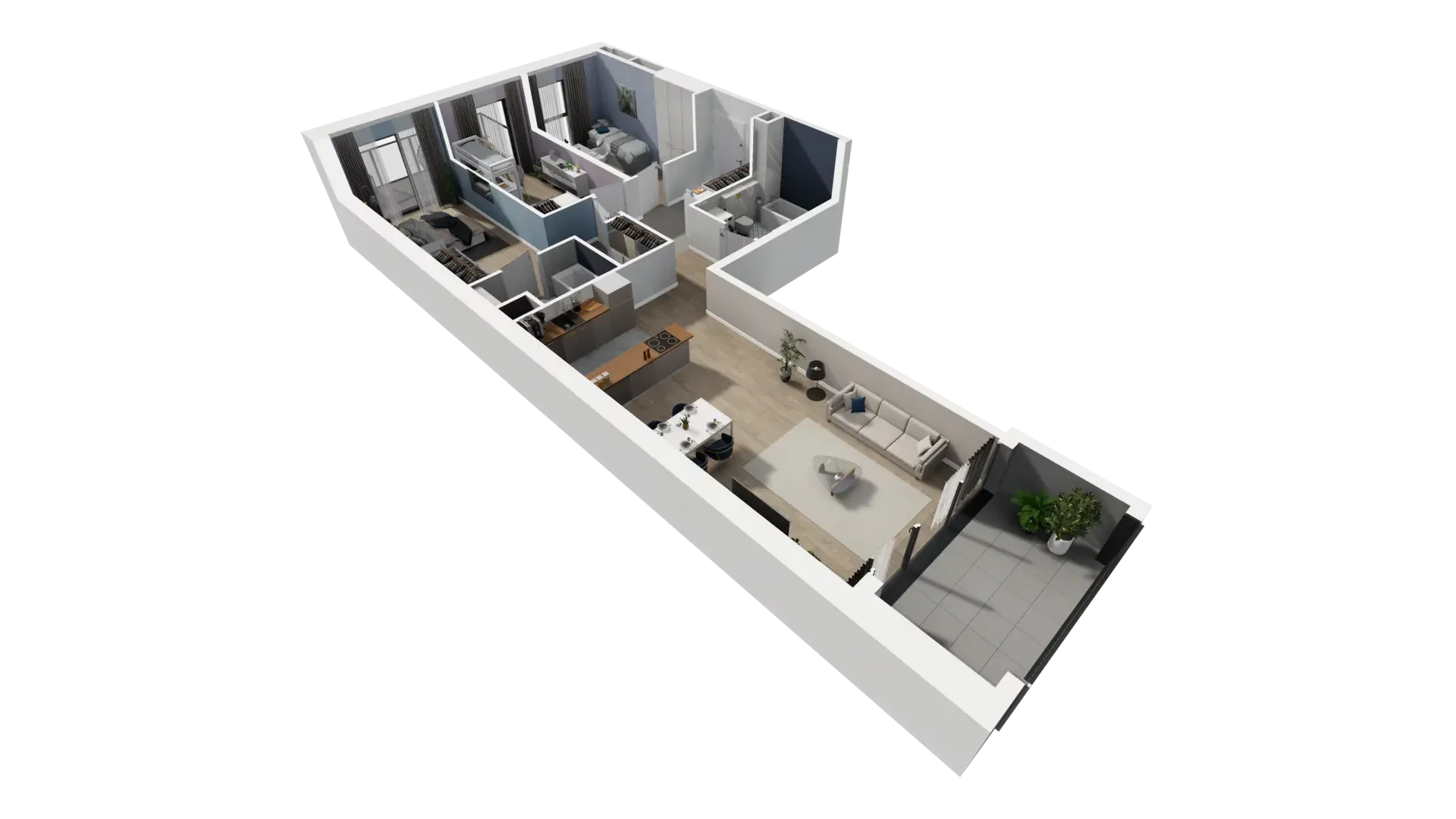 4 pokoje, mieszkanie 88,49 m², piętro 5, oferta nr B1.5.2, ATAL Symbioza, Gdynia, Cisowa, ul. Kcyńska