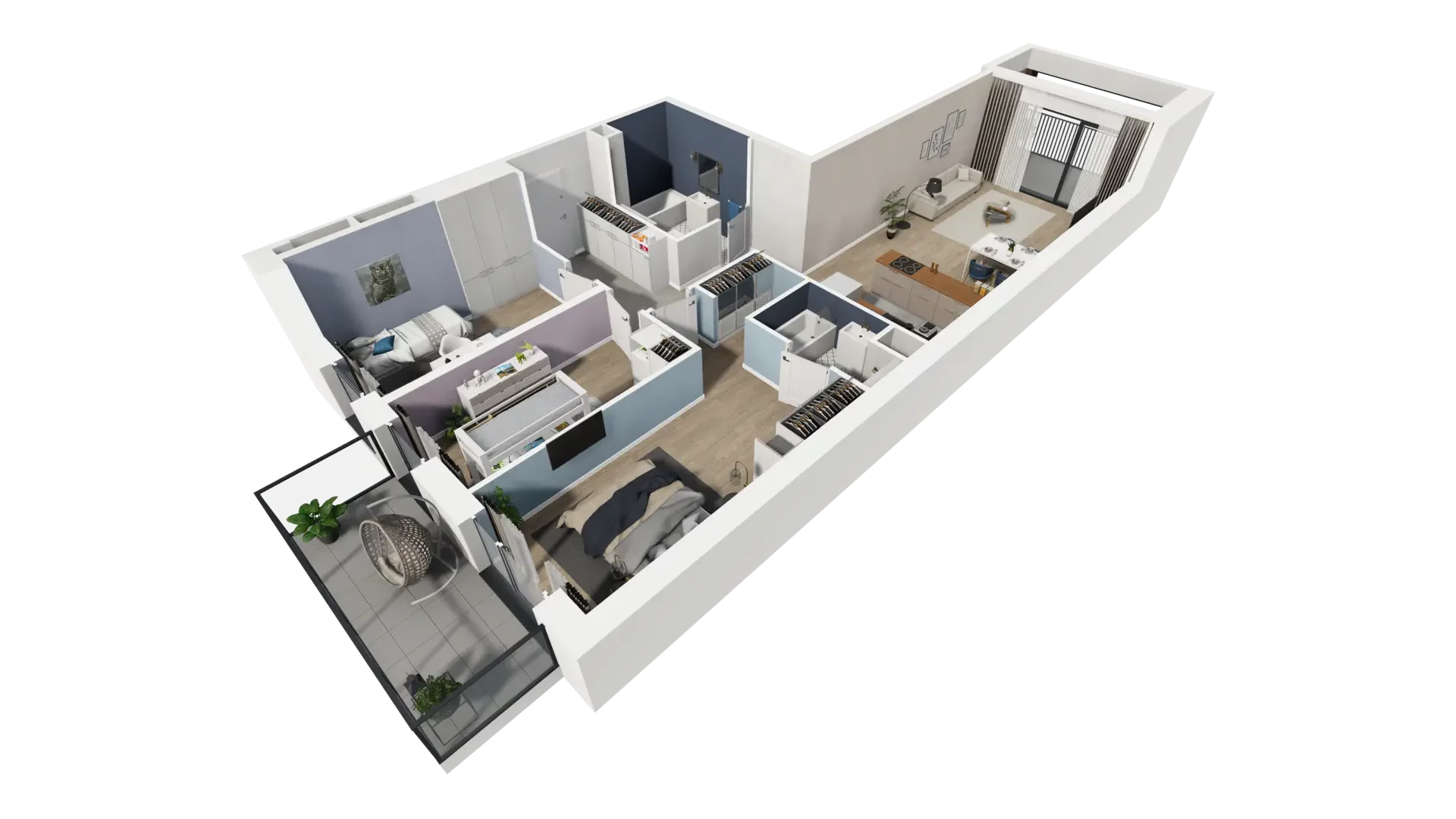4 pokoje, mieszkanie 88,49 m², piętro 5, oferta nr B1.5.2, ATAL Symbioza, Gdynia, Cisowa, ul. Kcyńska