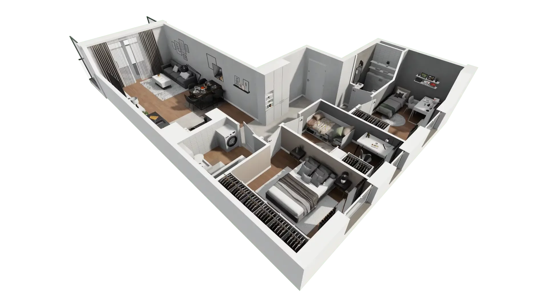 Mieszkanie 76,33 m², piętro 1, oferta nr B9-K3-1-4, Żerniki Na Novo III, Wrocław, Żerniki, ul. Maxa Berga