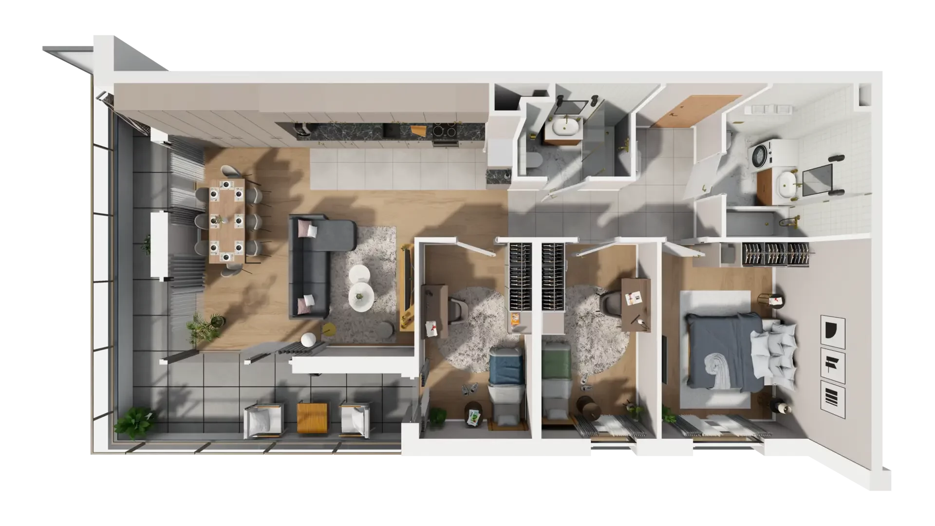 4 pokoje, mieszkanie 83,63 m², piętro 1, oferta nr A.1.2, ATAL Parkowa, Poznań, Nowe Miasto, Osiedle Warszawskie, ul. Mogileńska