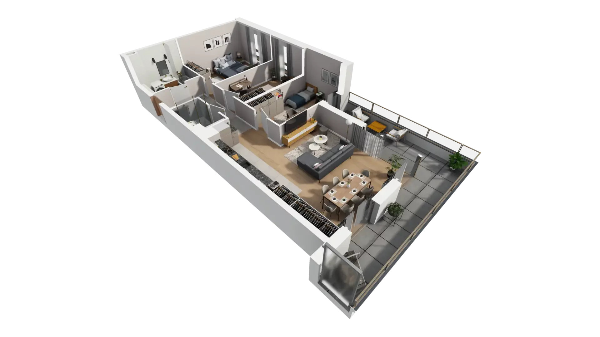 4 pokoje, mieszkanie 83,63 m², piętro 1, oferta nr A.1.2, ATAL Parkowa, Poznań, Nowe Miasto, Osiedle Warszawskie, ul. Mogileńska