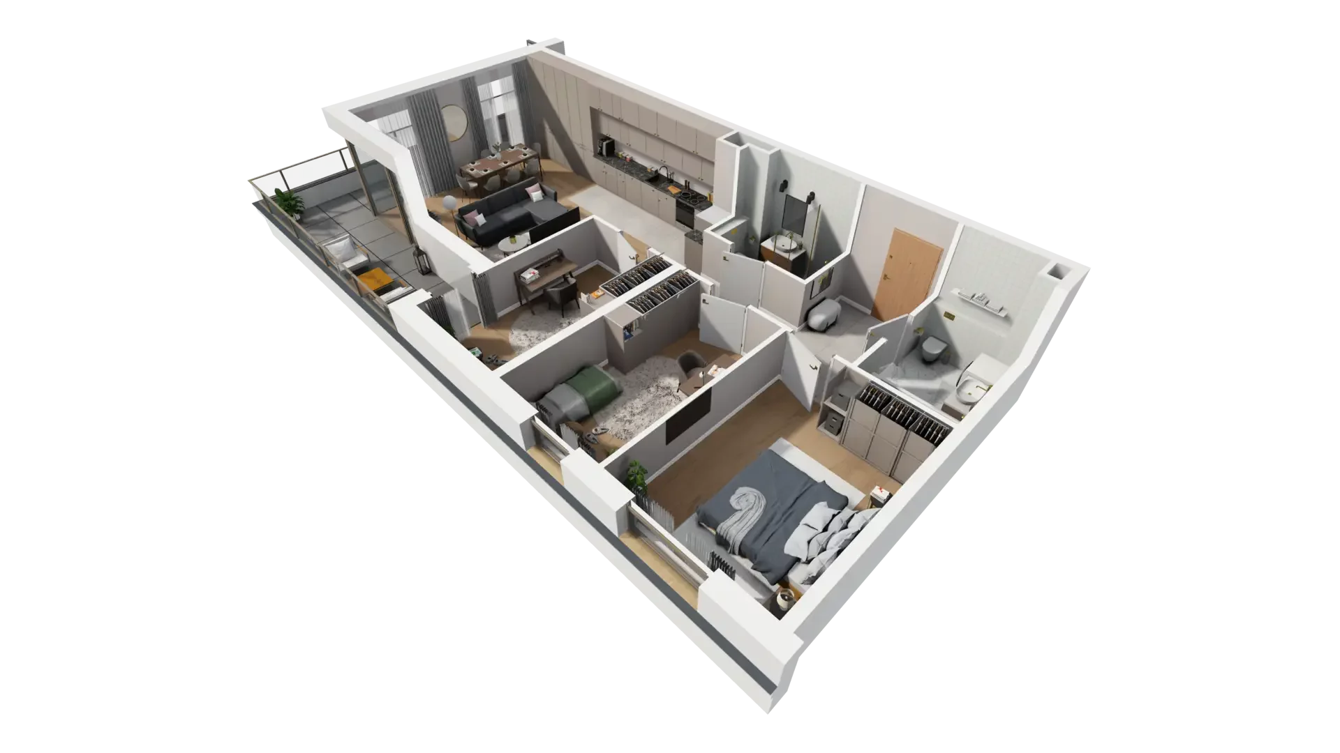 4 pokoje, mieszkanie 83,63 m², piętro 1, oferta nr A.1.2, ATAL Parkowa, Poznań, Nowe Miasto, Osiedle Warszawskie, ul. Mogileńska