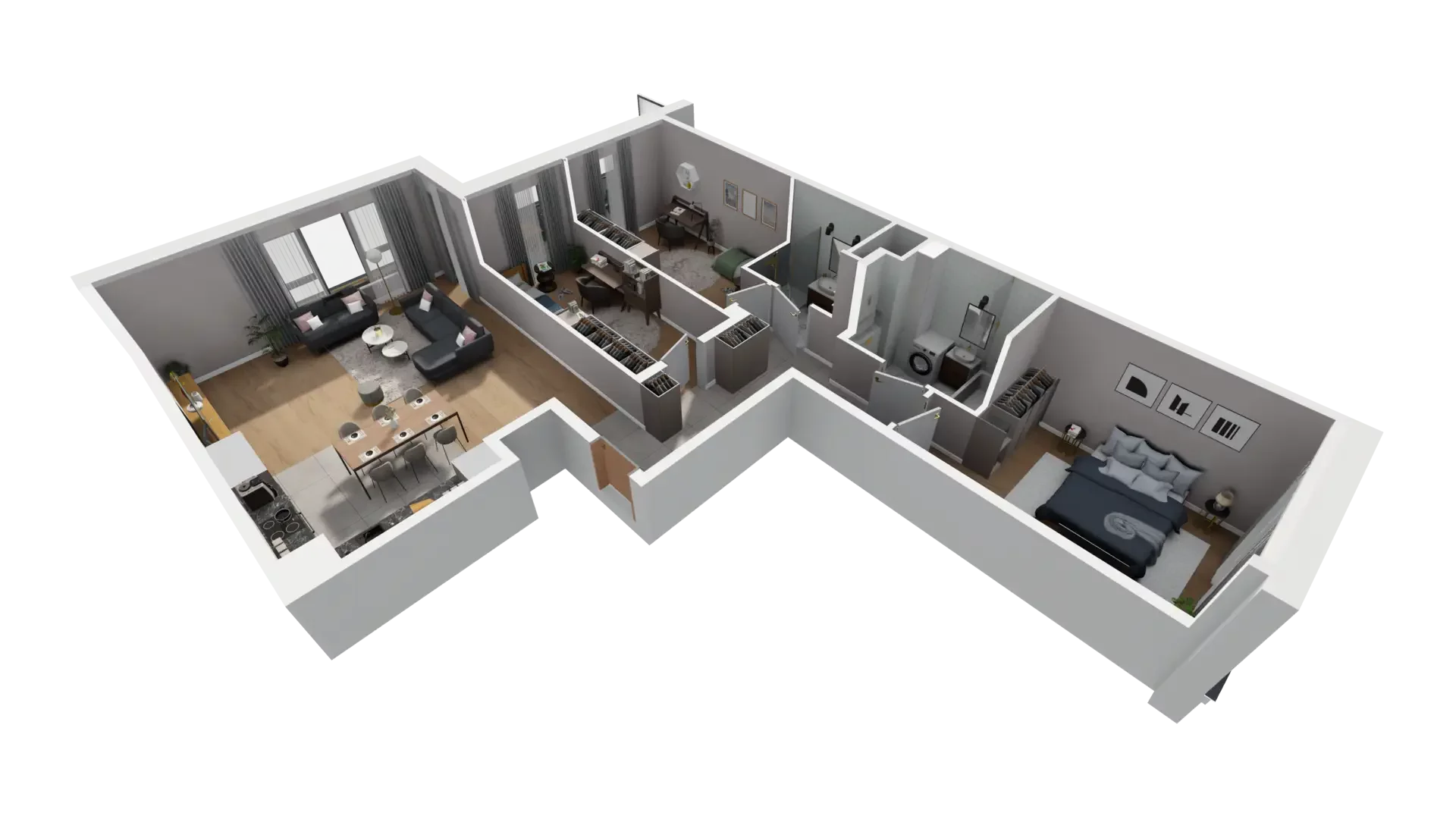 4 pokoje, mieszkanie 98,06 m², piętro 1, oferta nr C.1.1, ATAL Parkowa, Poznań, Nowe Miasto, Osiedle Warszawskie, ul. Mogileńska