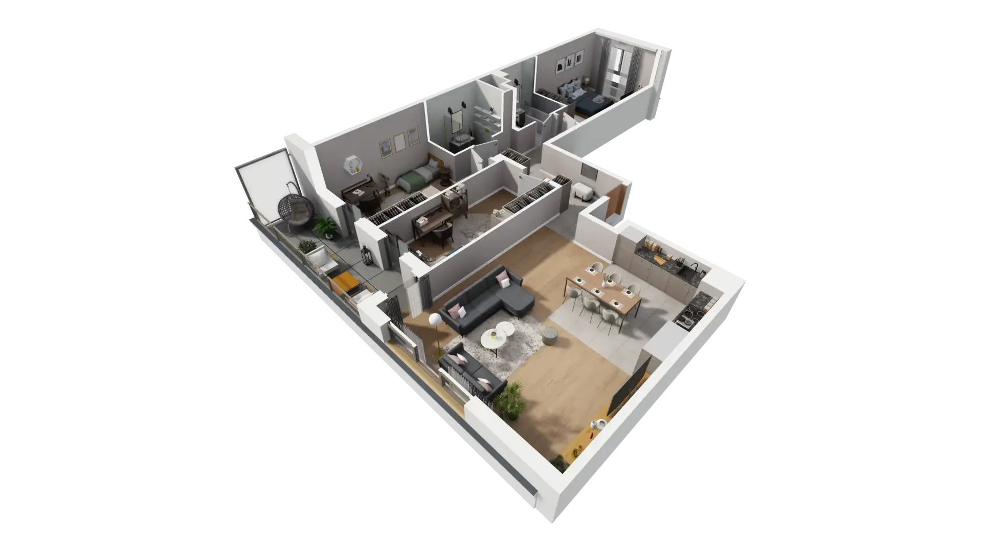 4 pokoje, mieszkanie 98,06 m², piętro 1, oferta nr C.1.1, ATAL Parkowa, Poznań, Nowe Miasto, Osiedle Warszawskie, ul. Mogileńska