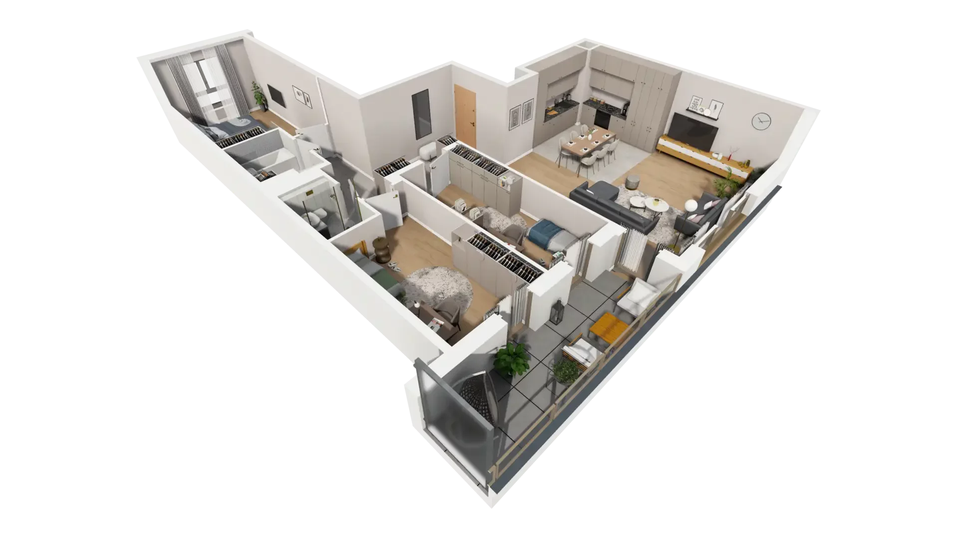 4 pokoje, mieszkanie 98,06 m², piętro 1, oferta nr C.1.1, ATAL Parkowa, Poznań, Nowe Miasto, Osiedle Warszawskie, ul. Mogileńska