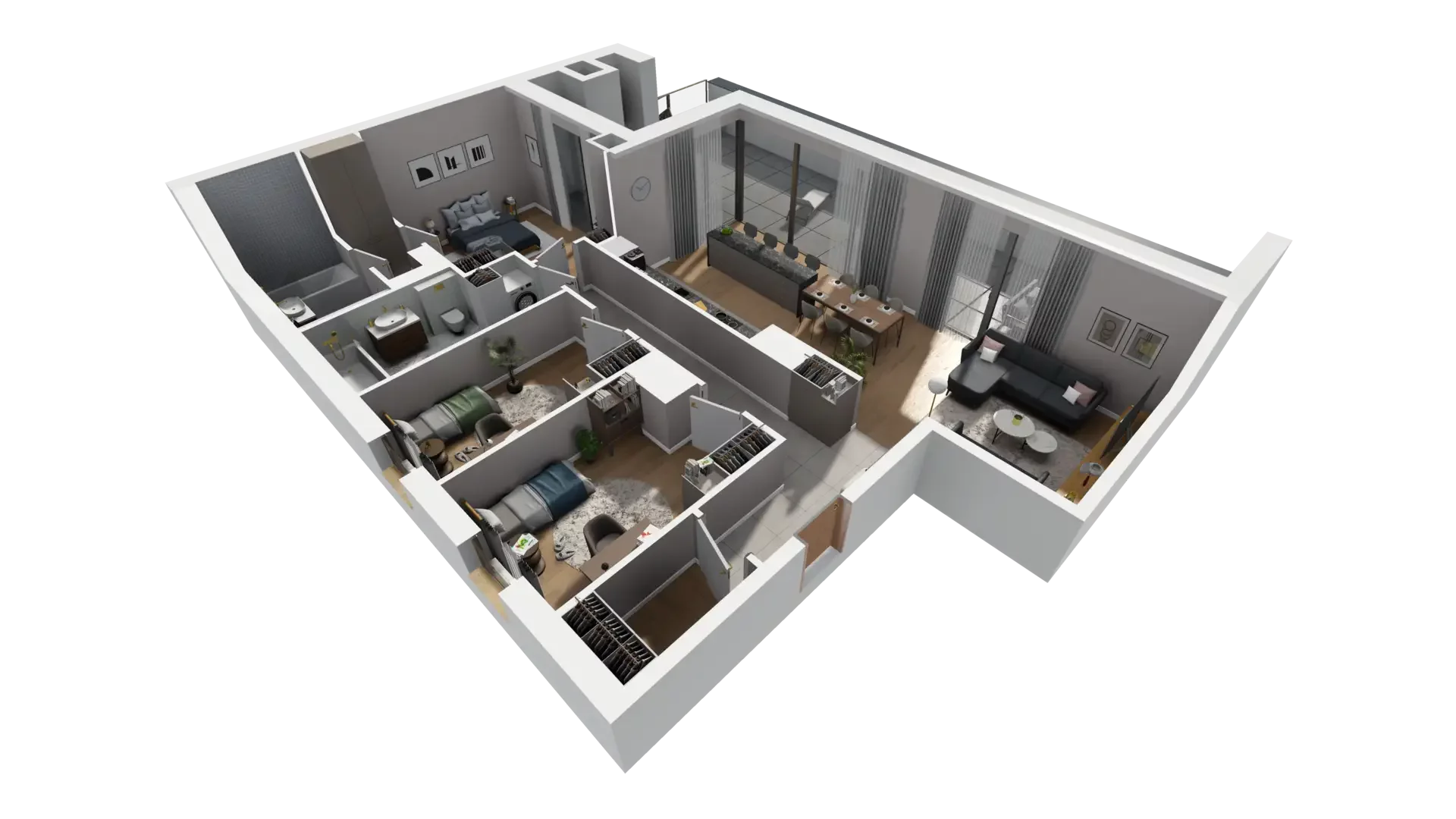 4 pokoje, mieszkanie 101,15 m², piętro 5, oferta nr A.5.1, ATAL Parkowa, Poznań, Nowe Miasto, Osiedle Warszawskie, ul. Mogileńska