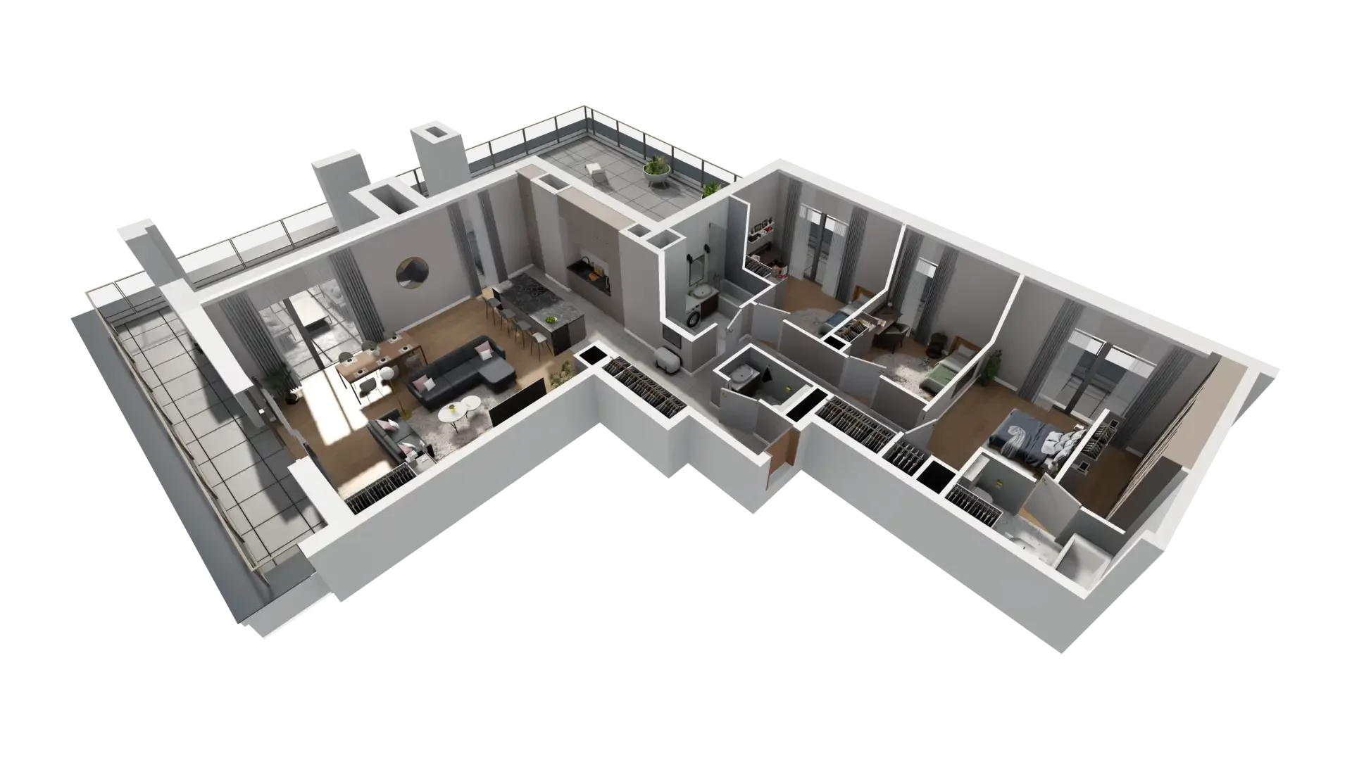 4 pokoje, mieszkanie 114,15 m², piętro 6, oferta nr D.6.1, ATAL Parkowa, Poznań, Nowe Miasto, Osiedle Warszawskie, ul. Mogileńska