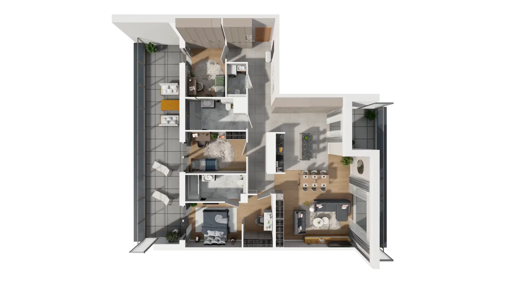 4 pokoje, mieszkanie 115,88 m², piętro 6, oferta nr D.6.2, ATAL Parkowa, Poznań, Nowe Miasto, Osiedle Warszawskie, ul. Mogileńska