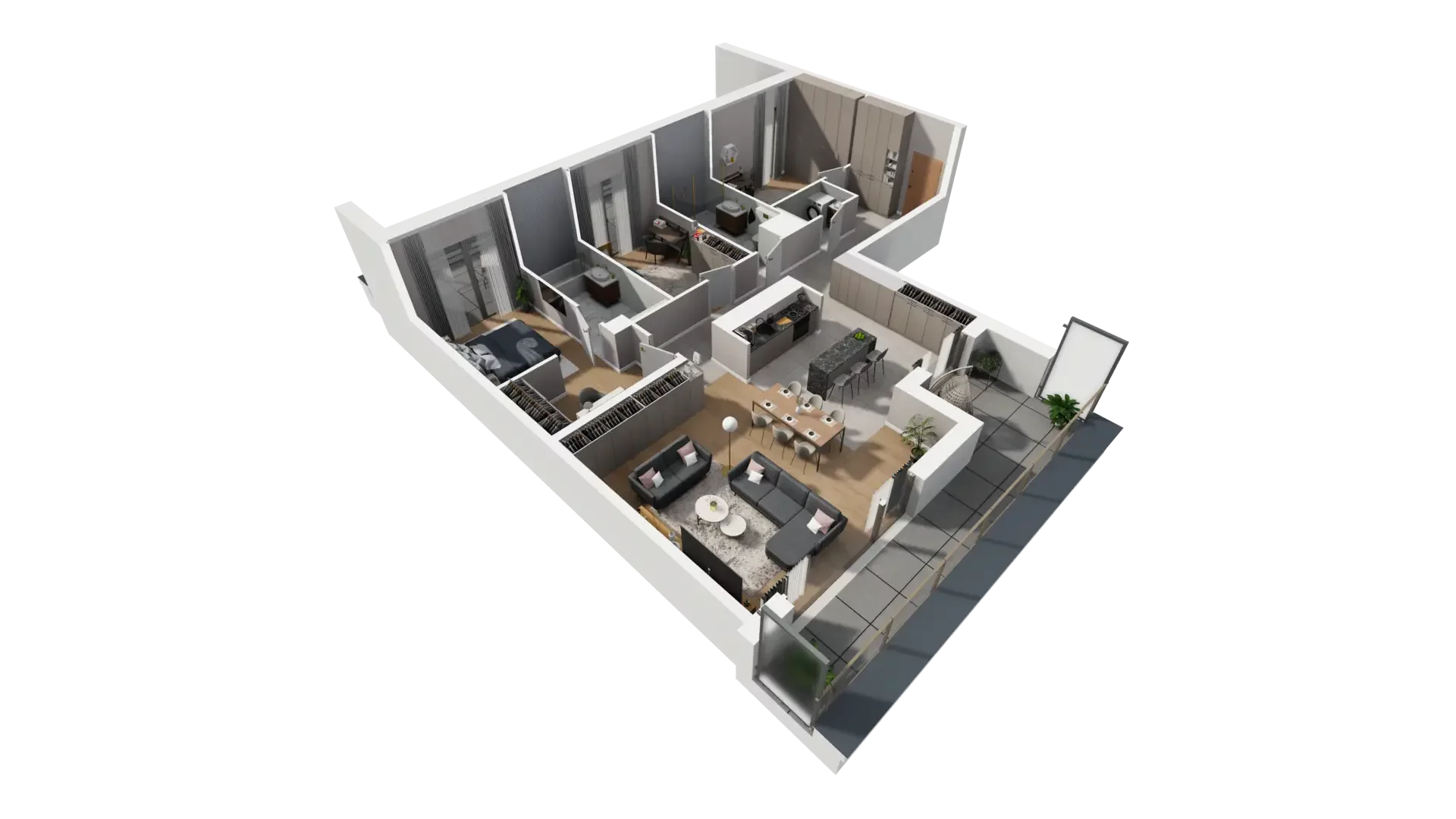 4 pokoje, mieszkanie 115,88 m², piętro 6, oferta nr D.6.2, ATAL Parkowa, Poznań, Nowe Miasto, Osiedle Warszawskie, ul. Mogileńska