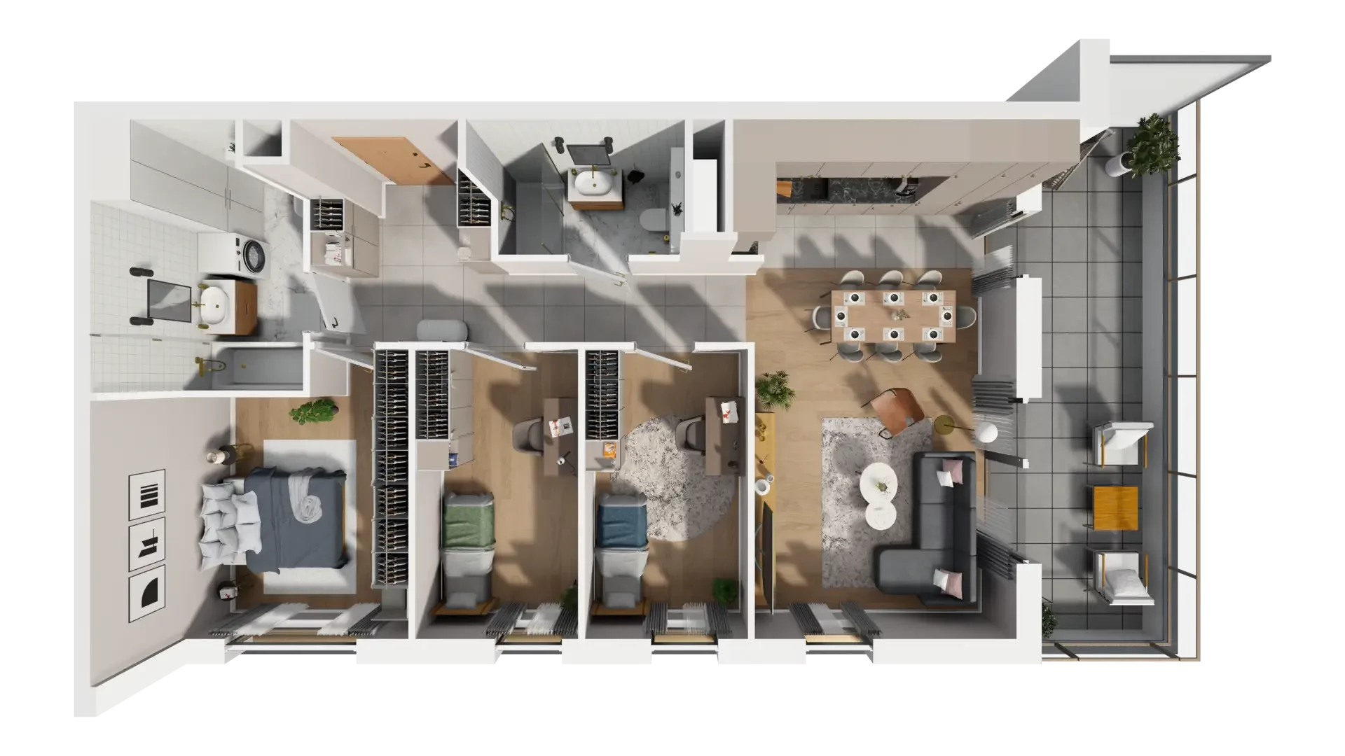 4 pokoje, mieszkanie 82,71 m², piętro 2, oferta nr G.2.5, ATAL Parkowa, Poznań, Nowe Miasto, Osiedle Warszawskie, ul. Mogileńska