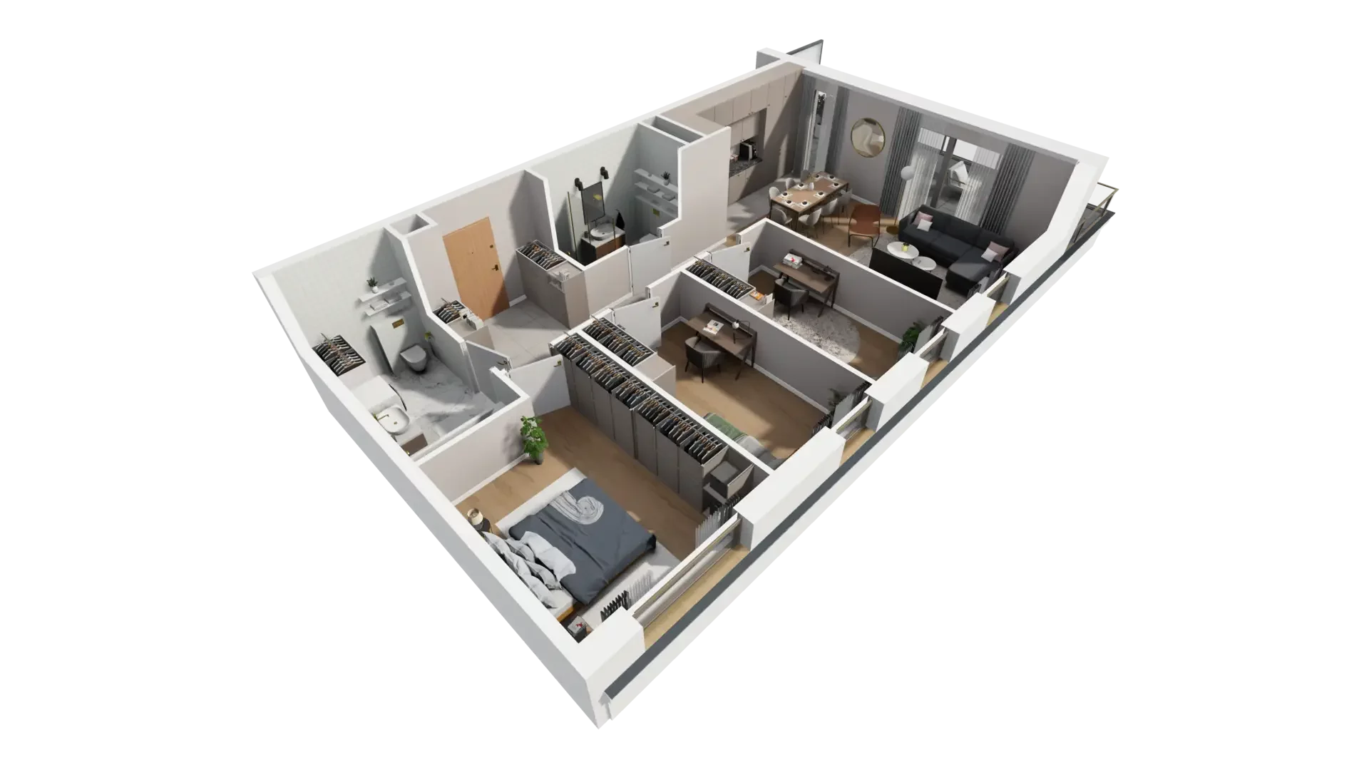 4 pokoje, mieszkanie 82,71 m², piętro 2, oferta nr G.2.5, ATAL Parkowa, Poznań, Nowe Miasto, Osiedle Warszawskie, ul. Mogileńska