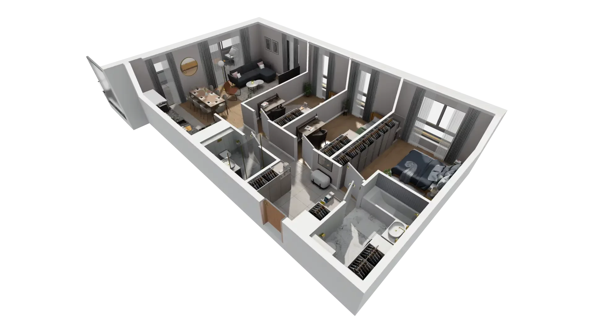 4 pokoje, mieszkanie 82,71 m², piętro 2, oferta nr G.2.5, ATAL Parkowa, Poznań, Nowe Miasto, Osiedle Warszawskie, ul. Mogileńska