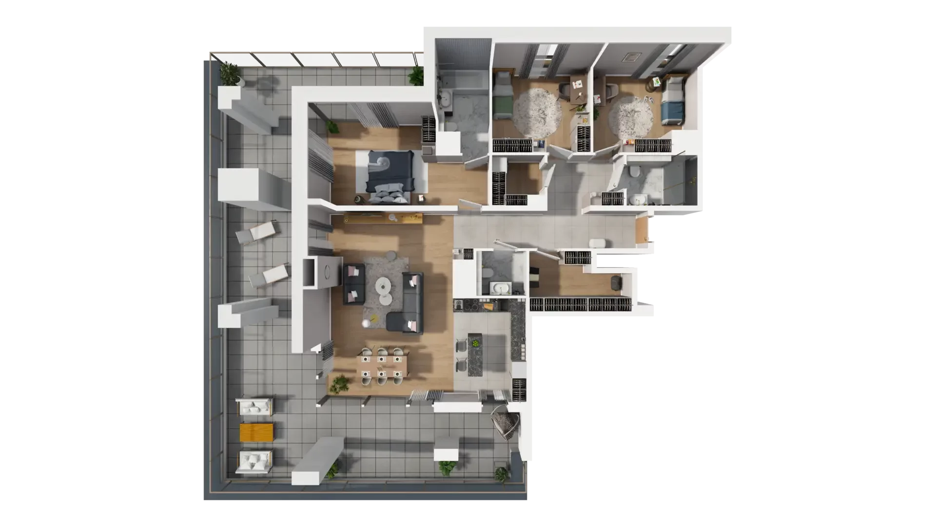 4 pokoje, mieszkanie 125,65 m², piętro 6, oferta nr E.6.1, ATAL Parkowa, Poznań, Nowe Miasto, Osiedle Warszawskie, ul. Mogileńska