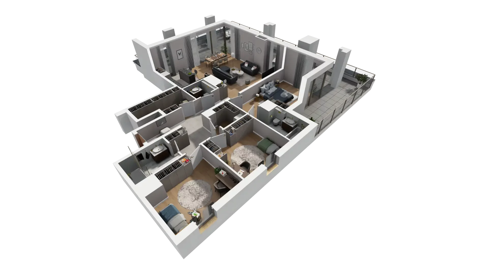 4 pokoje, mieszkanie 125,65 m², piętro 6, oferta nr E.6.1, ATAL Parkowa, Poznań, Nowe Miasto, Osiedle Warszawskie, ul. Mogileńska