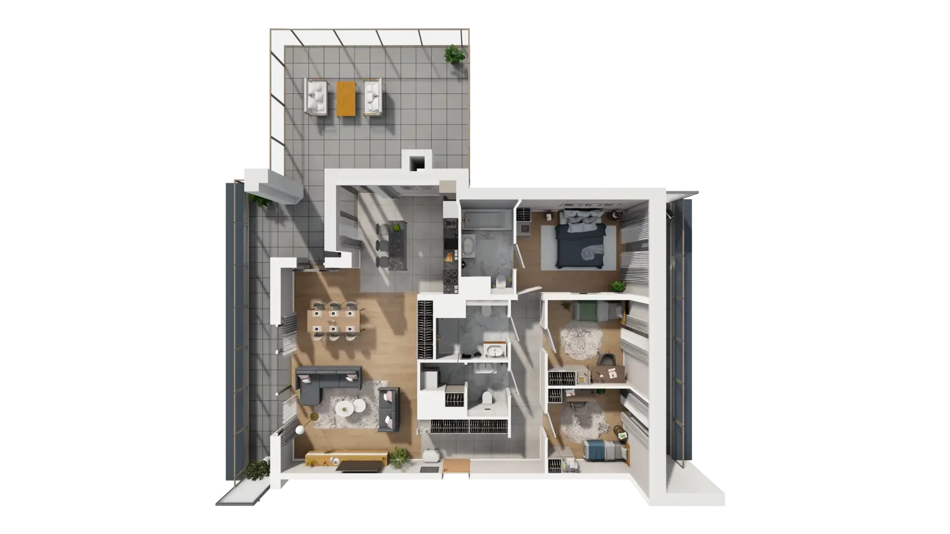 4 pokoje, mieszkanie 106,86 m², piętro 6, oferta nr E.6.2, ATAL Parkowa, Poznań, Nowe Miasto, Osiedle Warszawskie, ul. Mogileńska
