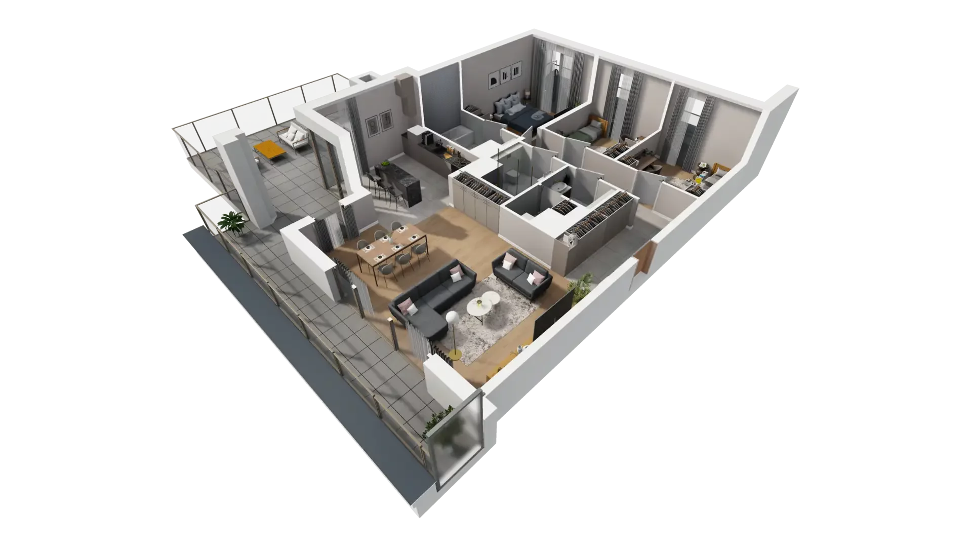 4 pokoje, mieszkanie 106,86 m², piętro 6, oferta nr E.6.2, ATAL Parkowa, Poznań, Nowe Miasto, Osiedle Warszawskie, ul. Mogileńska