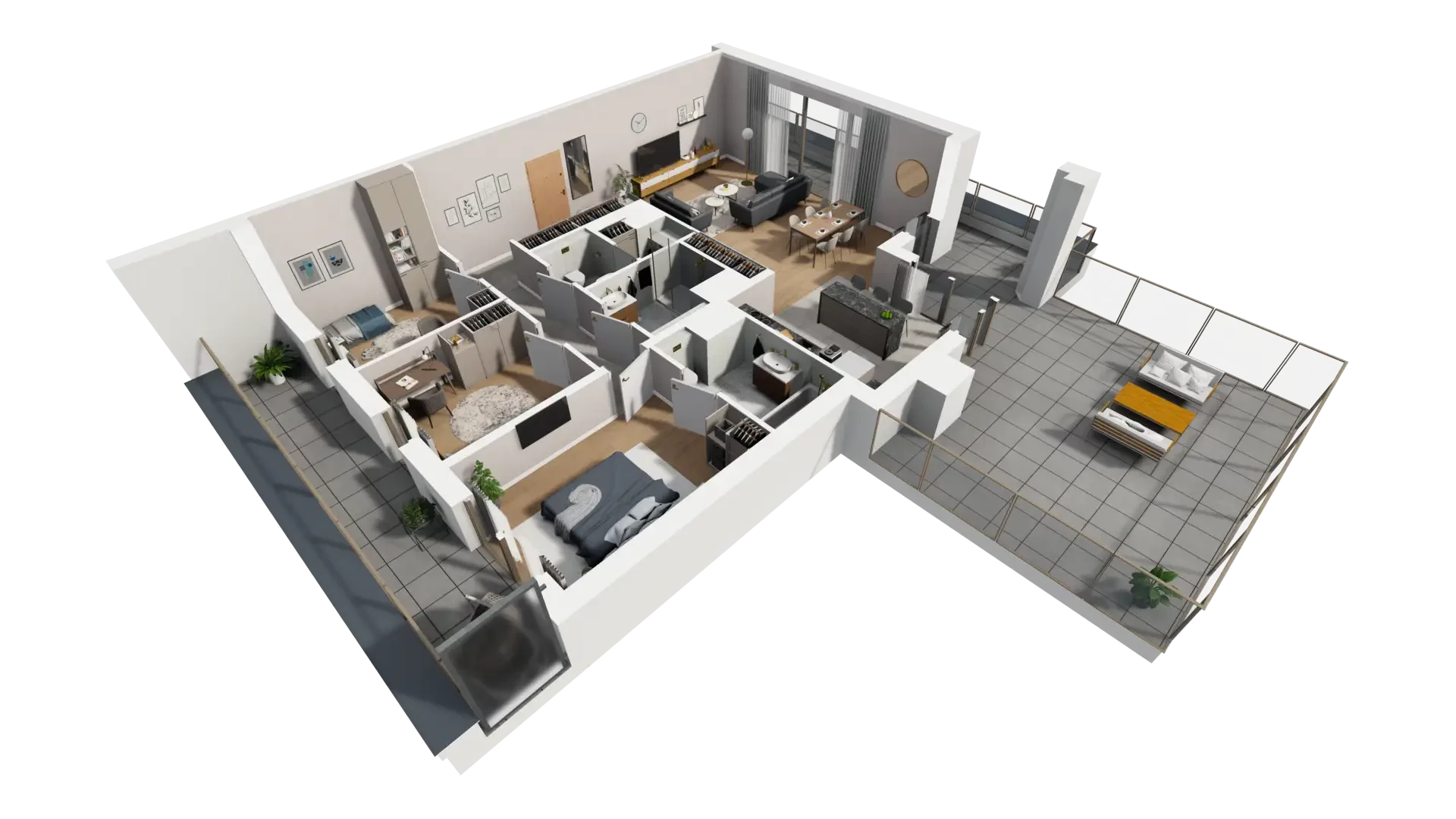 4 pokoje, mieszkanie 106,86 m², piętro 6, oferta nr E.6.2, ATAL Parkowa, Poznań, Nowe Miasto, Osiedle Warszawskie, ul. Mogileńska