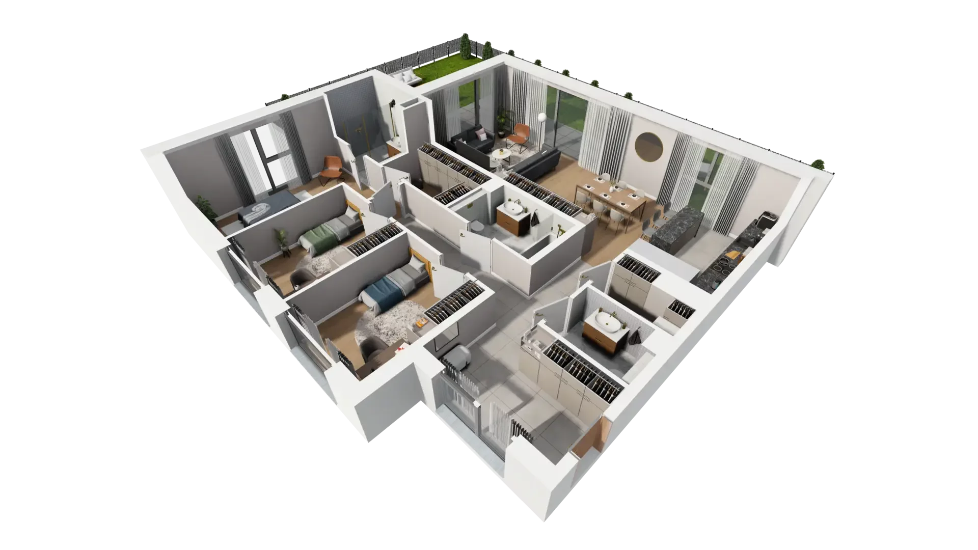 4 pokoje, mieszkanie 107,84 m², parter, oferta nr J.0.4, ATAL Parkowa, Poznań, Nowe Miasto, Osiedle Warszawskie, ul. Mogileńska