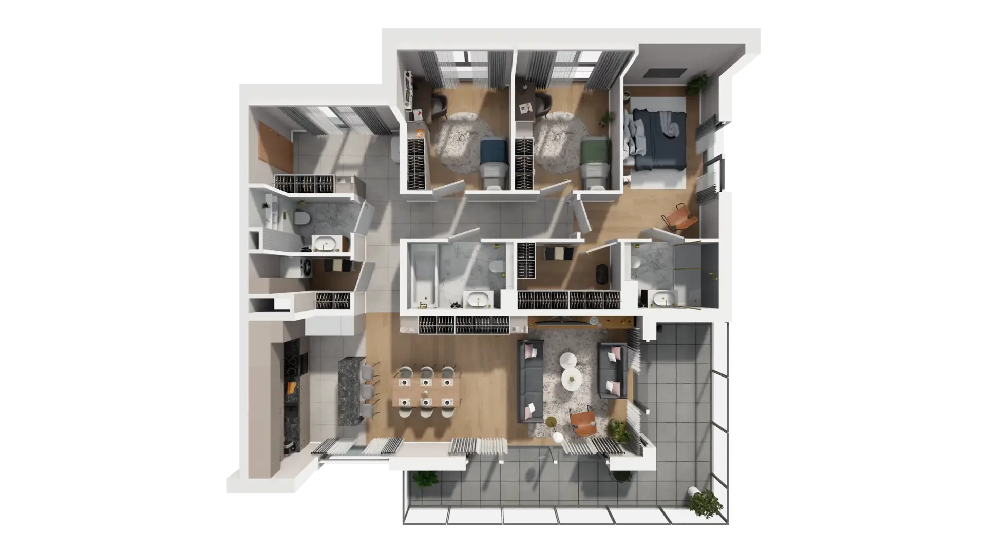 4 pokoje, mieszkanie 107,88 m², piętro 2, oferta nr J.2.5, ATAL Parkowa, Poznań, Nowe Miasto, Osiedle Warszawskie, ul. Mogileńska